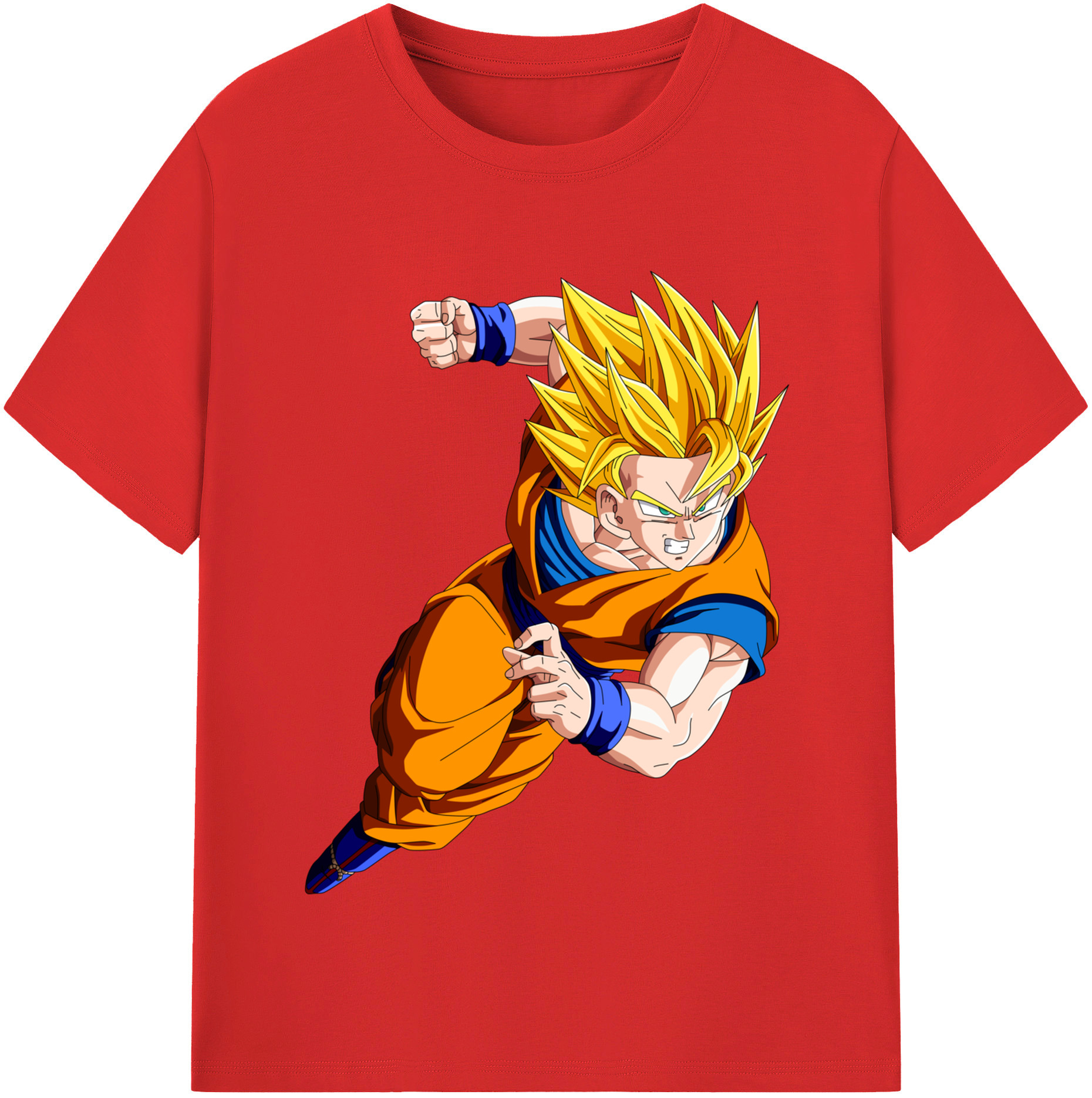 （画像用） ドラゴンボール 孫悟空（そん ごくう）Son Goku カカロット DRAGON BALL Kakarotto レディースカジュアルプリントTシャツ（綿100％）