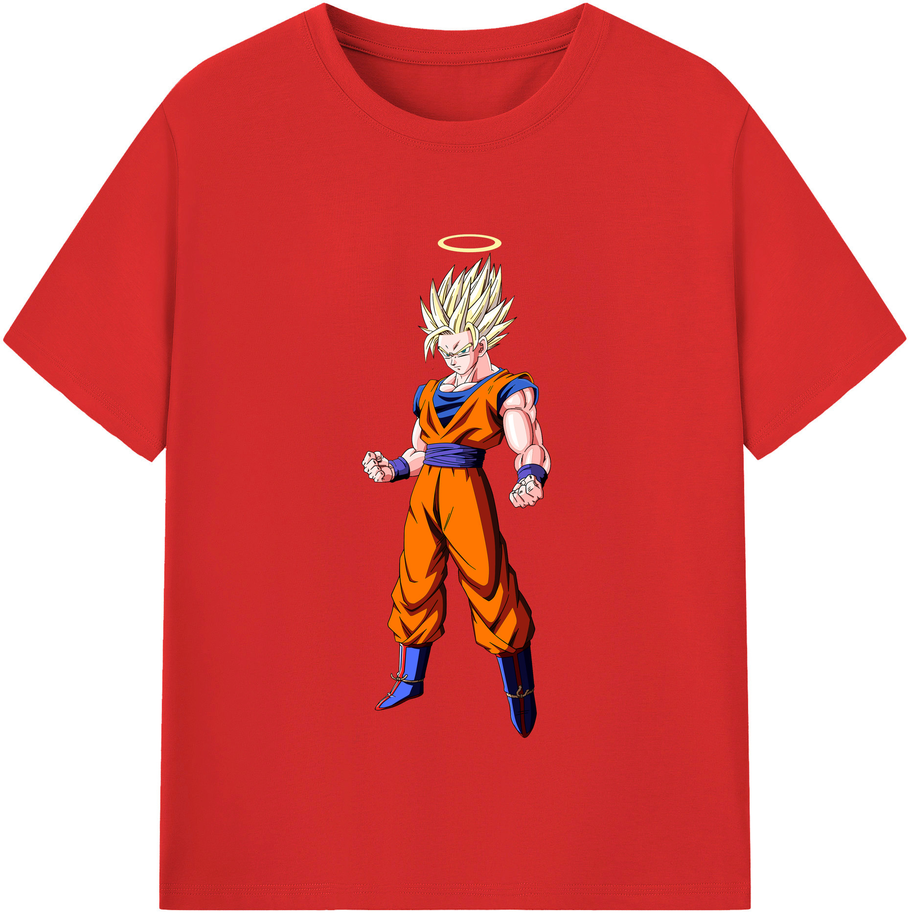 （画像用） ドラゴンボール 孫悟空（そん ごくう）Son Goku カカロット DRAGON BALL Kakarotto レディースカジュアルプリントTシャツ（綿100％）