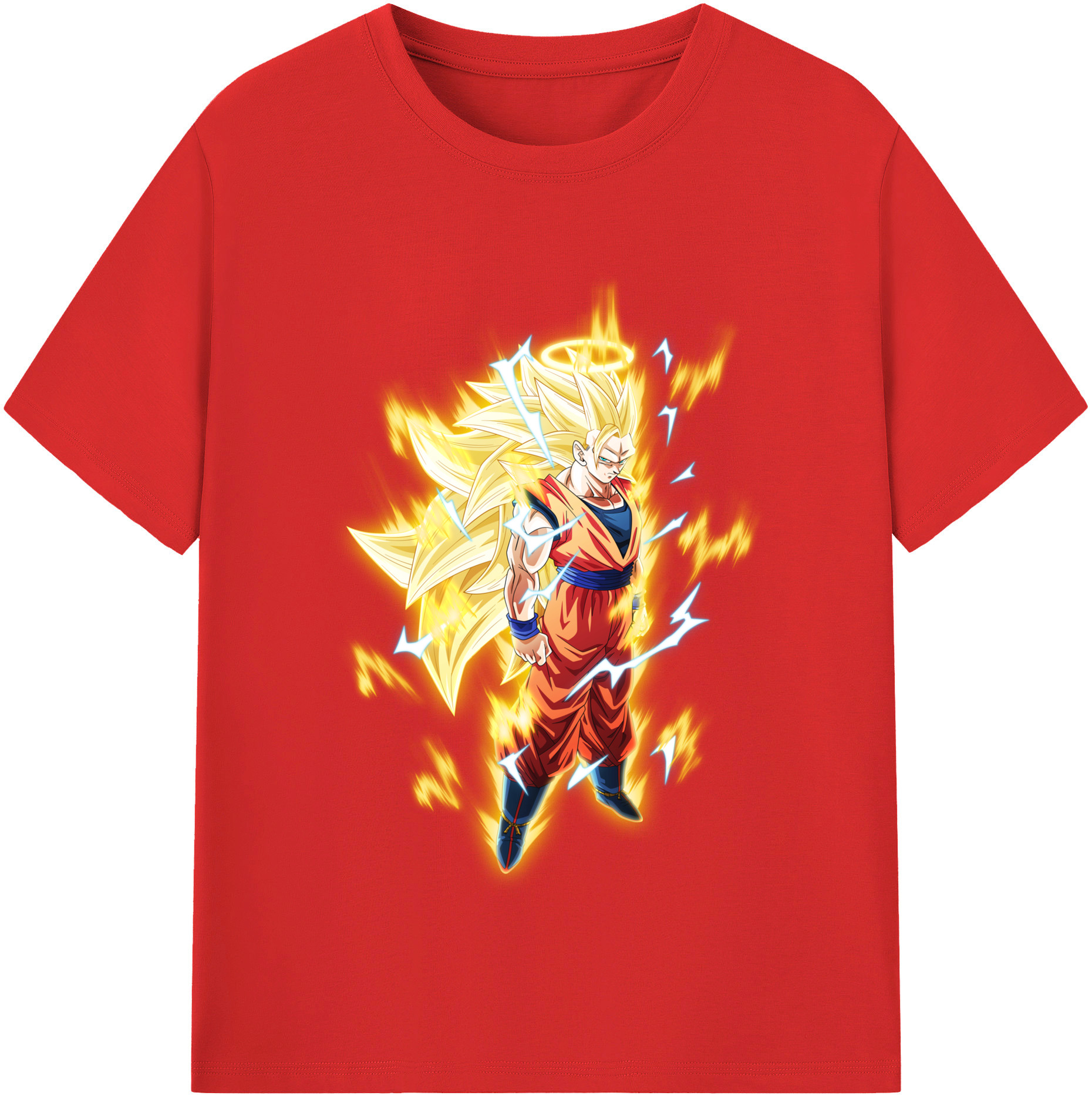 （画像用） ドラゴンボール 孫悟空（そん ごくう）Son Goku カカロット DRAGON BALL Kakarotto レディースカジュアルプリントTシャツ（綿100％）