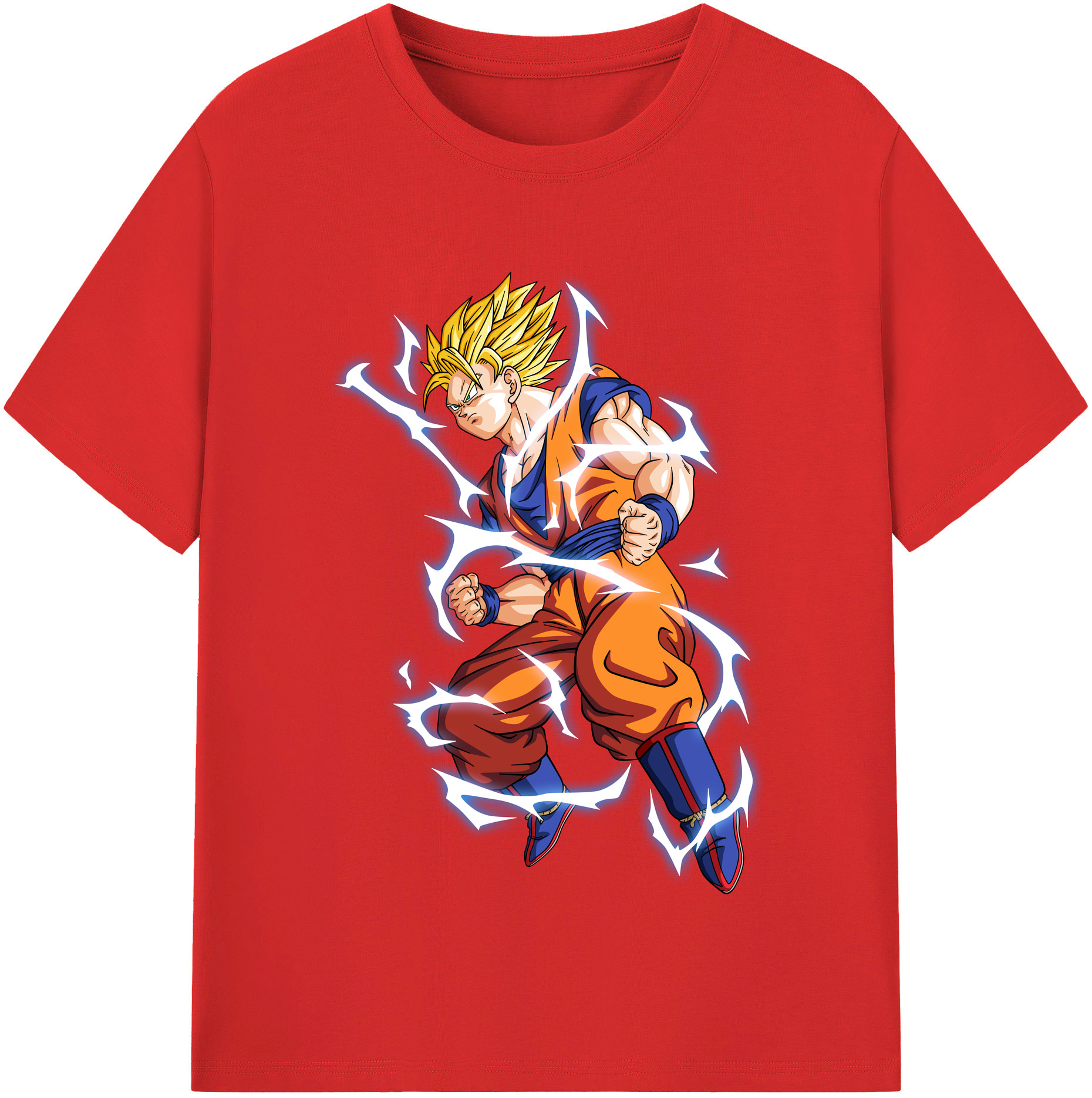（画像用） ドラゴンボール 孫悟空（そん ごくう）Son Goku カカロット DRAGON BALL Kakarotto レディースカジュアルプリントTシャツ（綿100％）