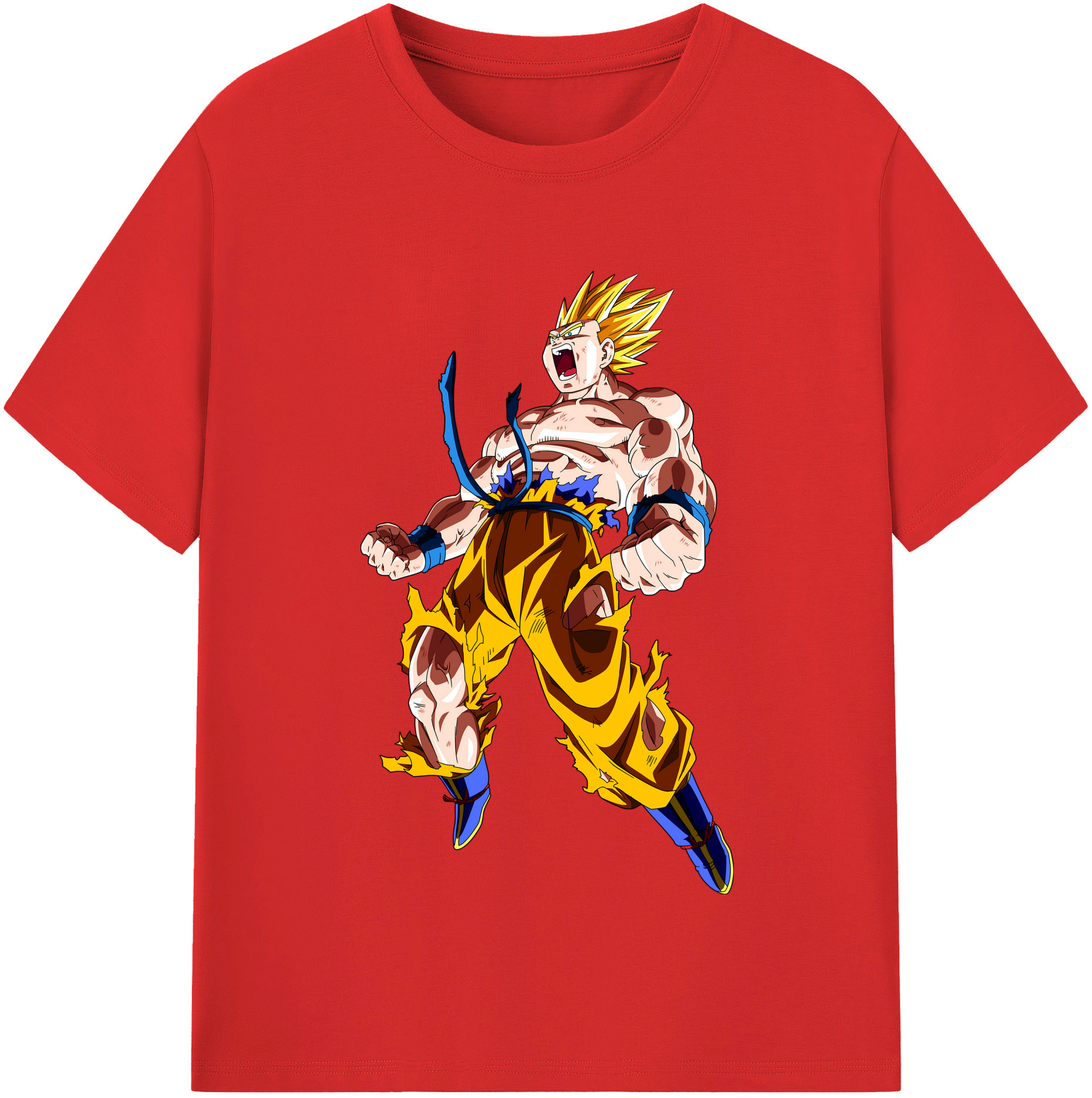 （画像用） ドラゴンボール 孫悟空（そん ごくう）Son Goku カカロット DRAGON BALL Kakarotto レディースカジュアルプリントTシャツ（綿100％）