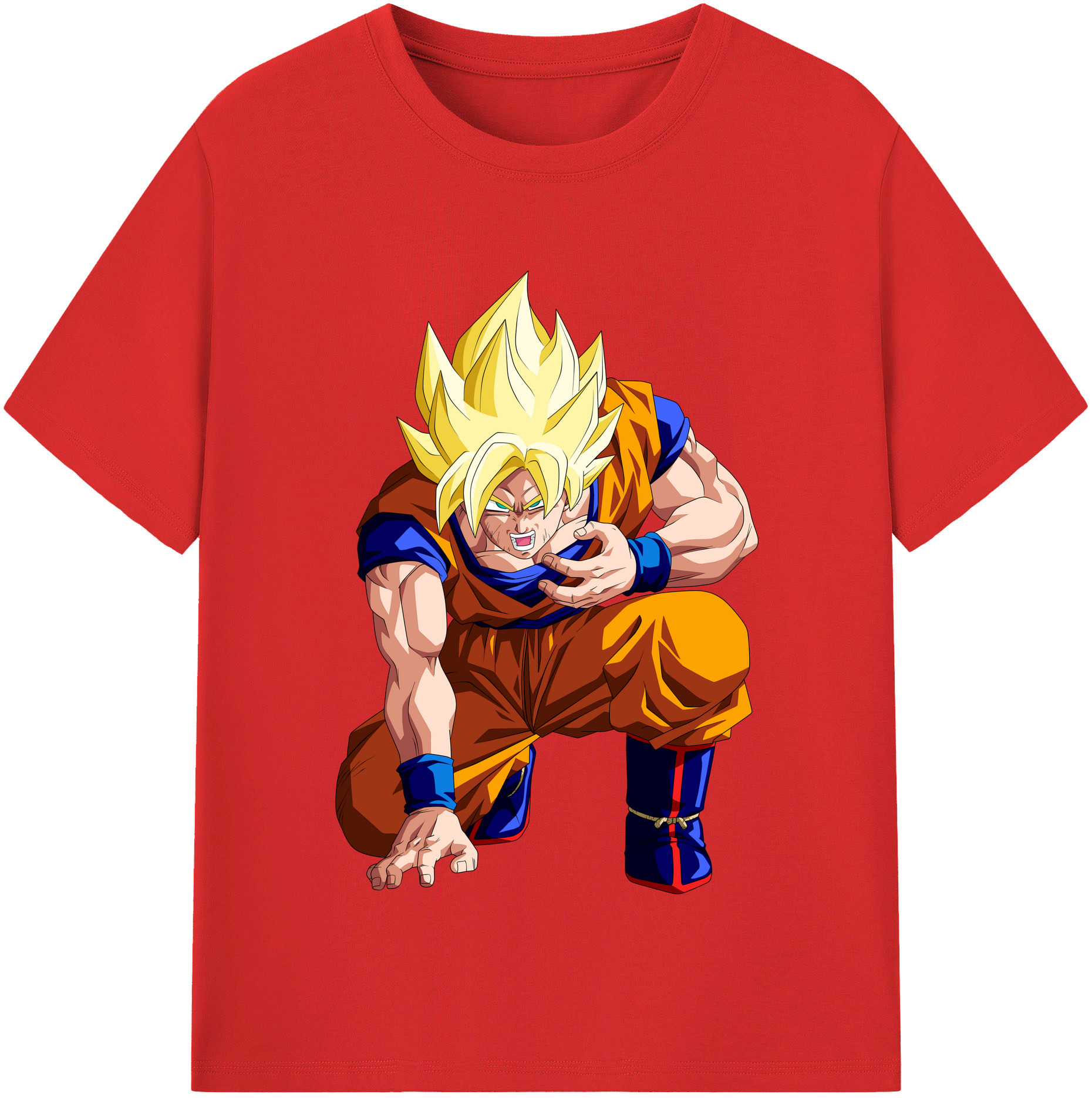 （画像用） ドラゴンボール 孫悟空（そん ごくう）Son Goku カカロット DRAGON BALL Kakarotto レディースカジュアルプリントTシャツ（綿100％）