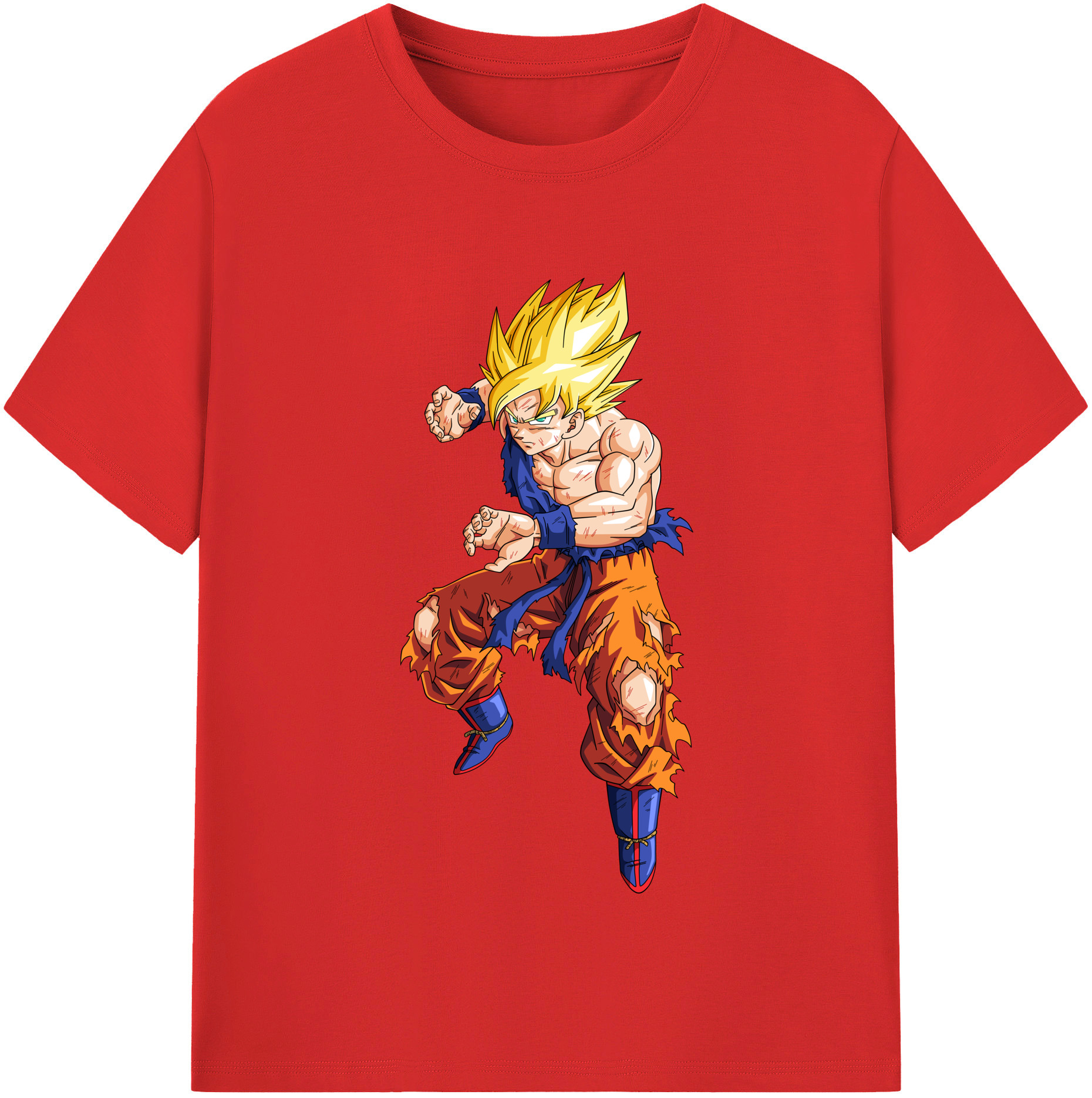 （画像用） ドラゴンボール 孫悟空（そん ごくう）Son Goku カカロット DRAGON BALL Kakarotto レディースカジュアルプリントTシャツ（綿100％）