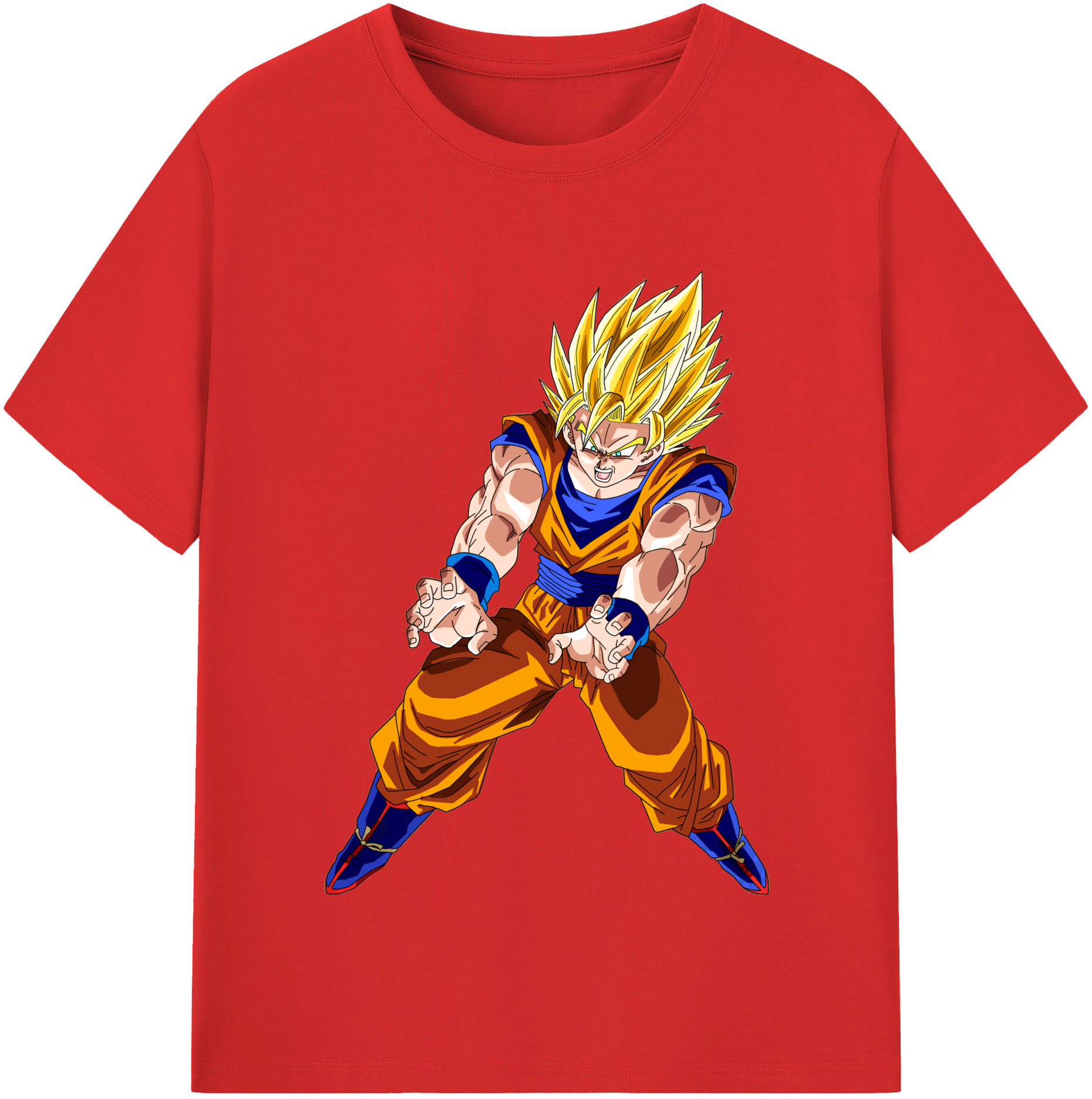 （画像用） ドラゴンボール 孫悟空（そん ごくう）Son Goku カカロット DRAGON BALL Kakarotto レディースカジュアルプリントTシャツ（綿100％）