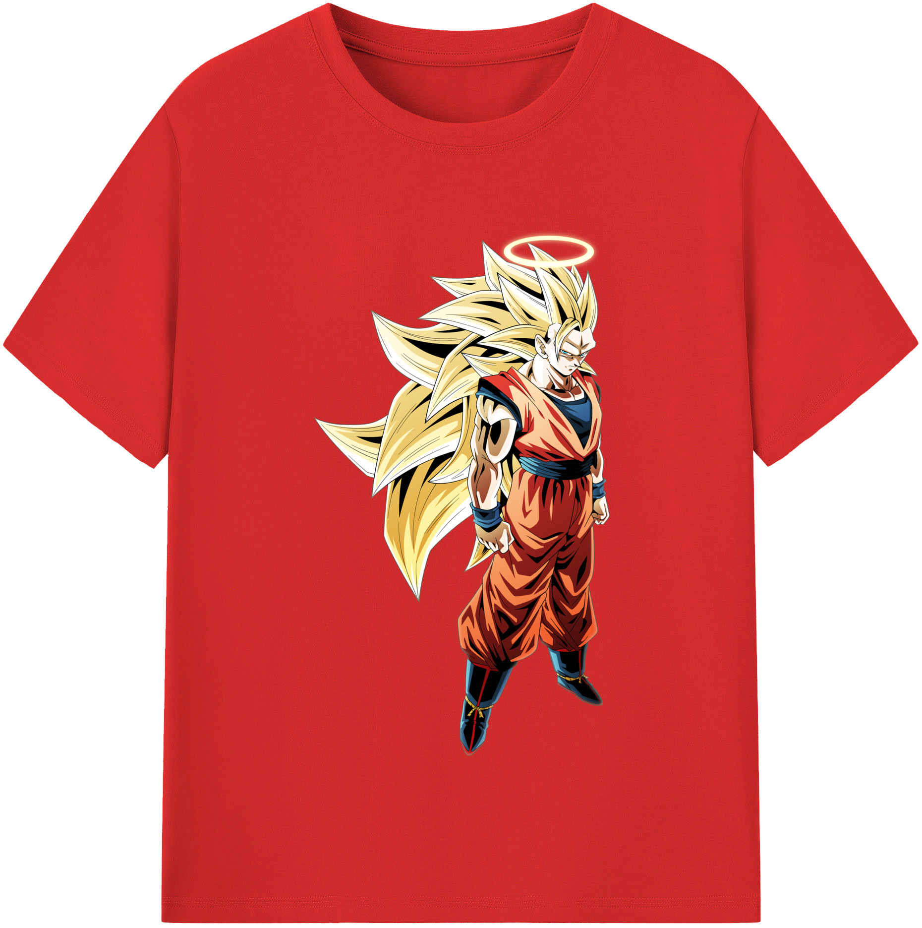 （画像用） ドラゴンボール 孫悟空（そん ごくう）Son Goku カカロット DRAGON BALL Kakarotto レディースカジュアルプリントTシャツ（綿100％）