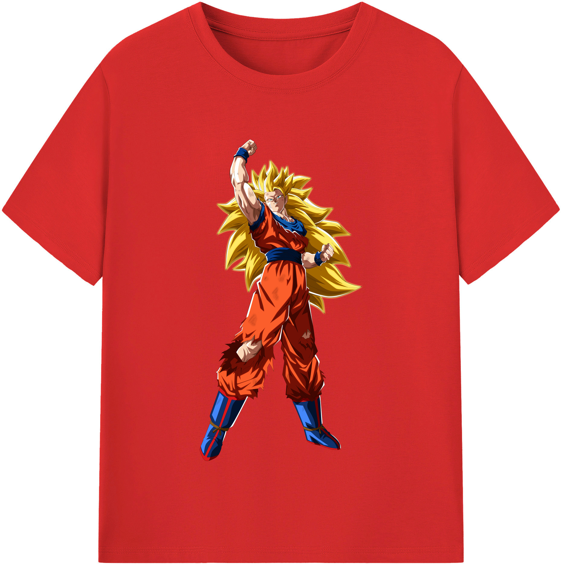 （画像用） ドラゴンボール 孫悟空（そん ごくう）Son Goku カカロット DRAGON BALL Kakarotto レディースカジュアルプリントTシャツ（綿100％）