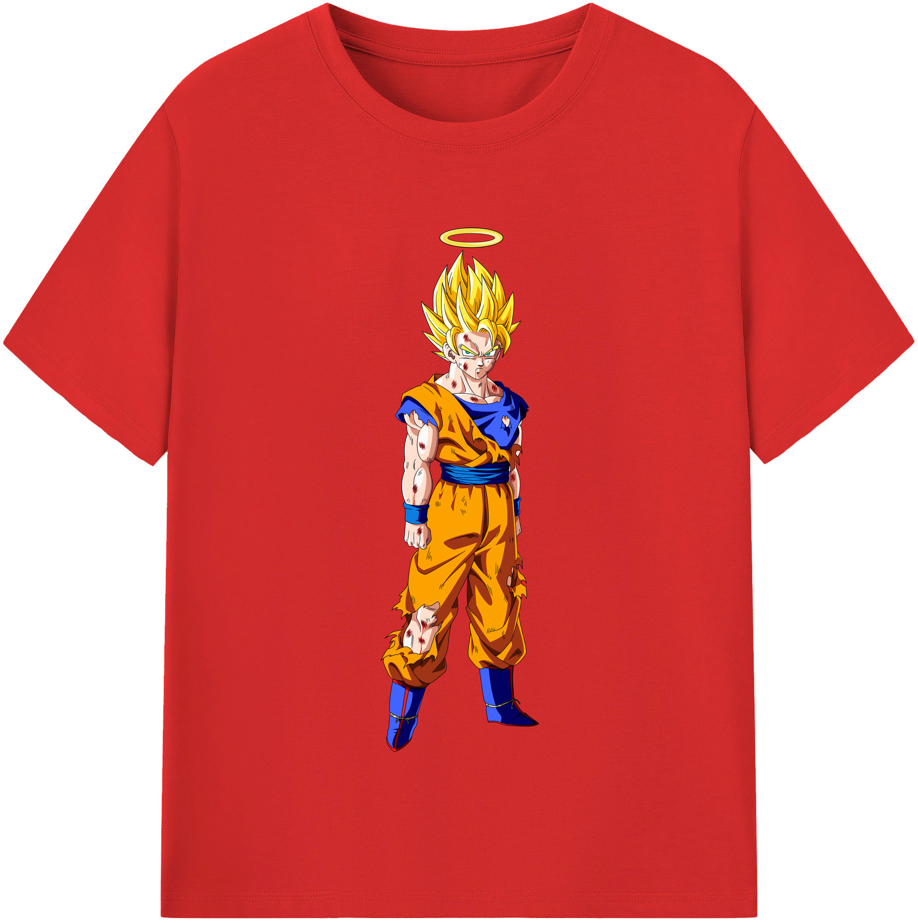 （画像用） ドラゴンボール 孫悟空（そん ごくう）Son Goku カカロット DRAGON BALL Kakarotto レディースカジュアルプリントTシャツ（綿100％）