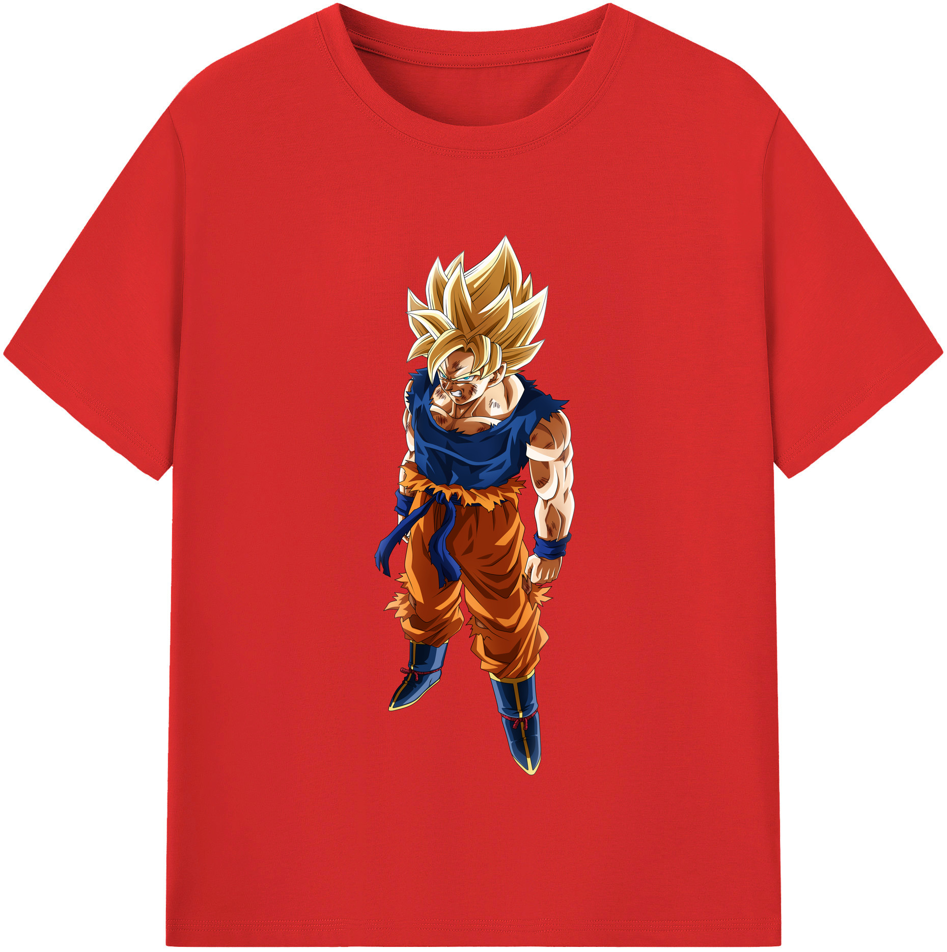 （画像用） ドラゴンボール 孫悟空（そん ごくう）Son Goku カカロット DRAGON BALL Kakarotto レディースカジュアルプリントTシャツ（綿100％）