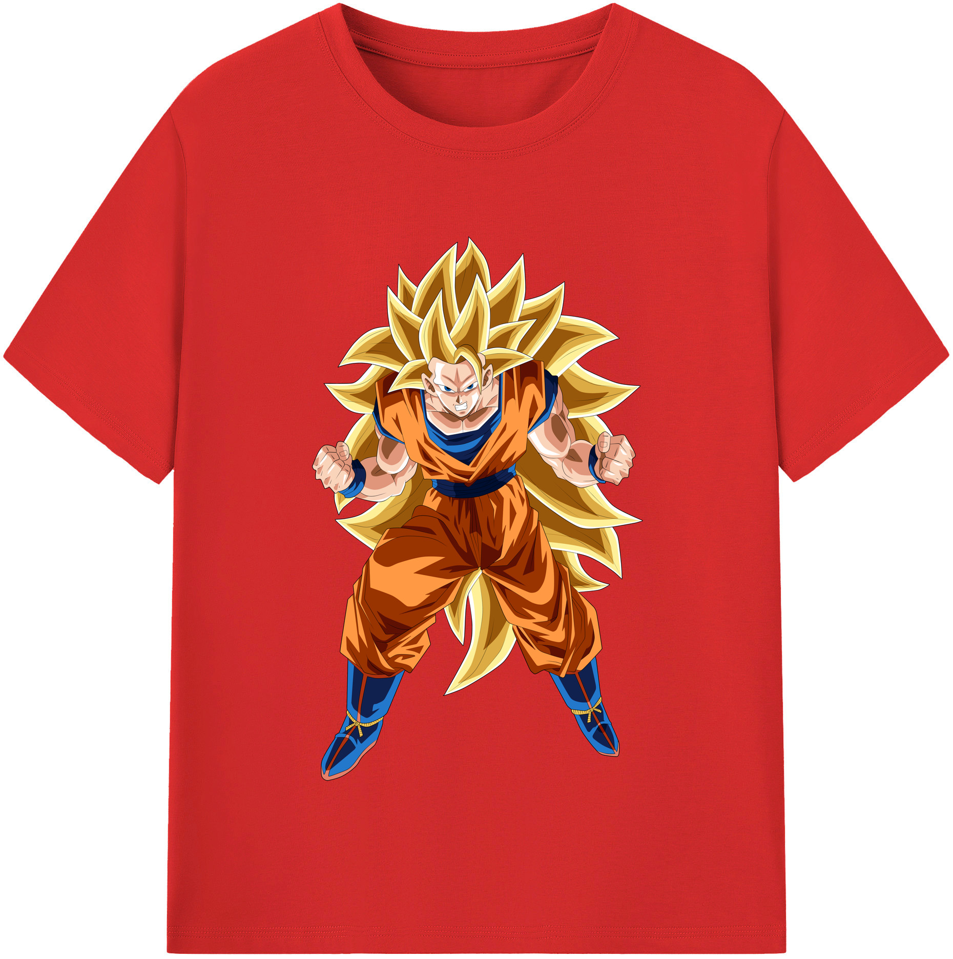 （画像用） ドラゴンボール 孫悟空（そん ごくう）Son Goku カカロット DRAGON BALL Kakarotto レディースカジュアルプリントTシャツ（綿100％）