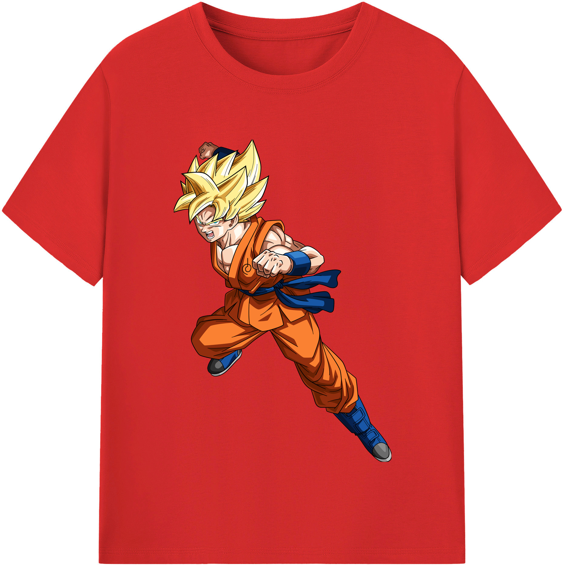 （画像用） ドラゴンボール 孫悟空（そん ごくう）Son Goku カカロット DRAGON BALL Kakarotto レディースカジュアルプリントTシャツ（綿100％）