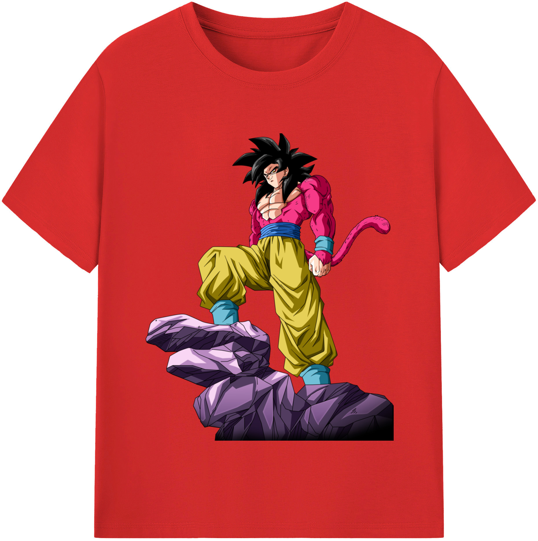 （画像用） ドラゴンボール 孫悟空（そん ごくう）Son Goku カカロット DRAGON BALL Kakarotto レディースカジュアルプリントTシャツ（綿100％）