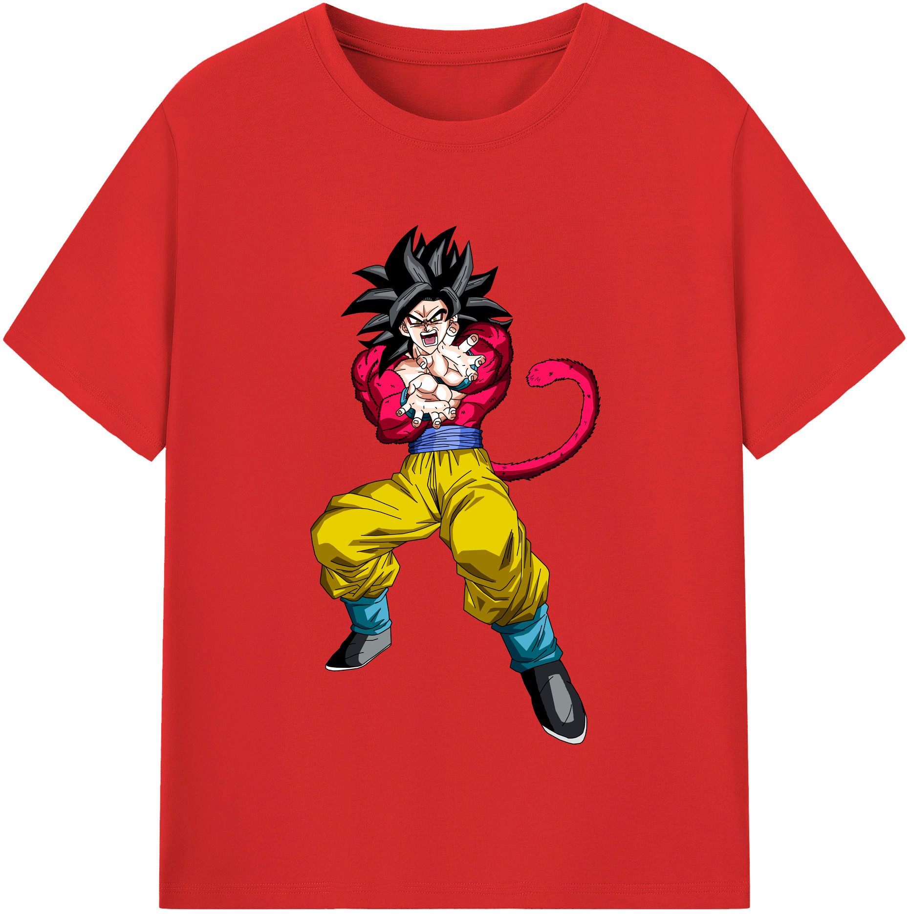 （画像用） ドラゴンボール 孫悟空（そん ごくう）Son Goku カカロット DRAGON BALL Kakarotto レディースカジュアルプリントTシャツ（綿100％）