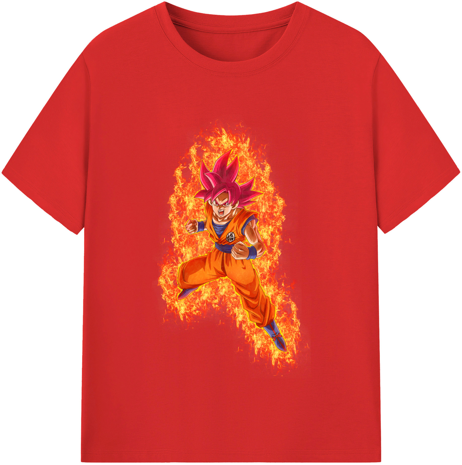 （画像用） ドラゴンボール 孫悟空（そん ごくう）Son Goku カカロット DRAGON BALL Kakarotto レディースカジュアルプリントTシャツ（綿100％）