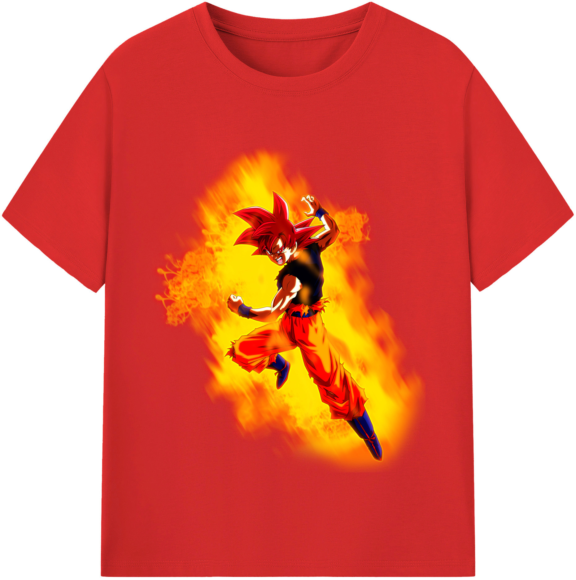 （画像用） ドラゴンボール 孫悟空（そん ごくう）Son Goku カカロット DRAGON BALL Kakarotto レディースカジュアルプリントTシャツ（綿100％）