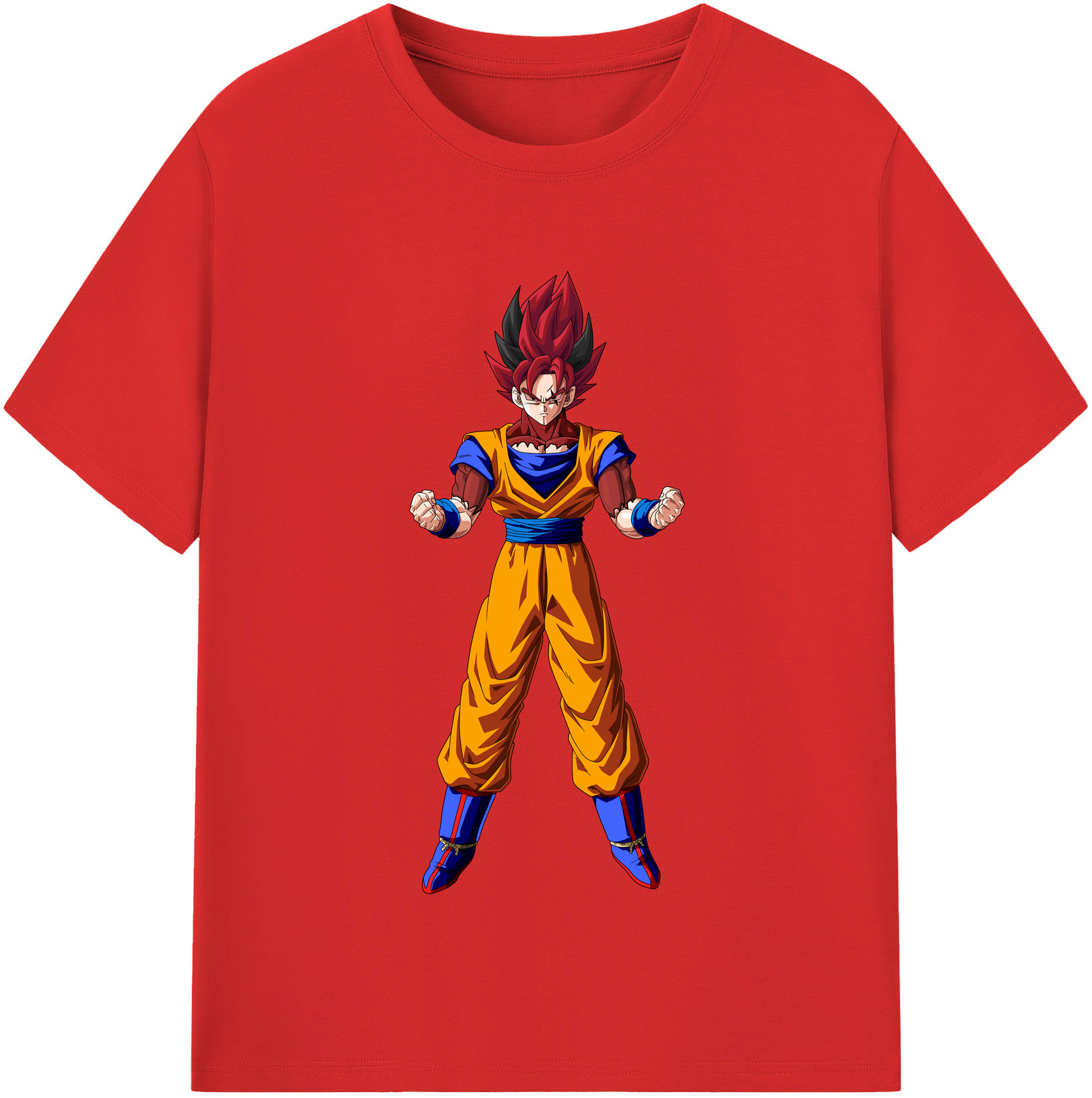 （画像用） ドラゴンボール 孫悟空（そん ごくう）Son Goku カカロット DRAGON BALL Kakarotto レディースカジュアルプリントTシャツ（綿100％）
