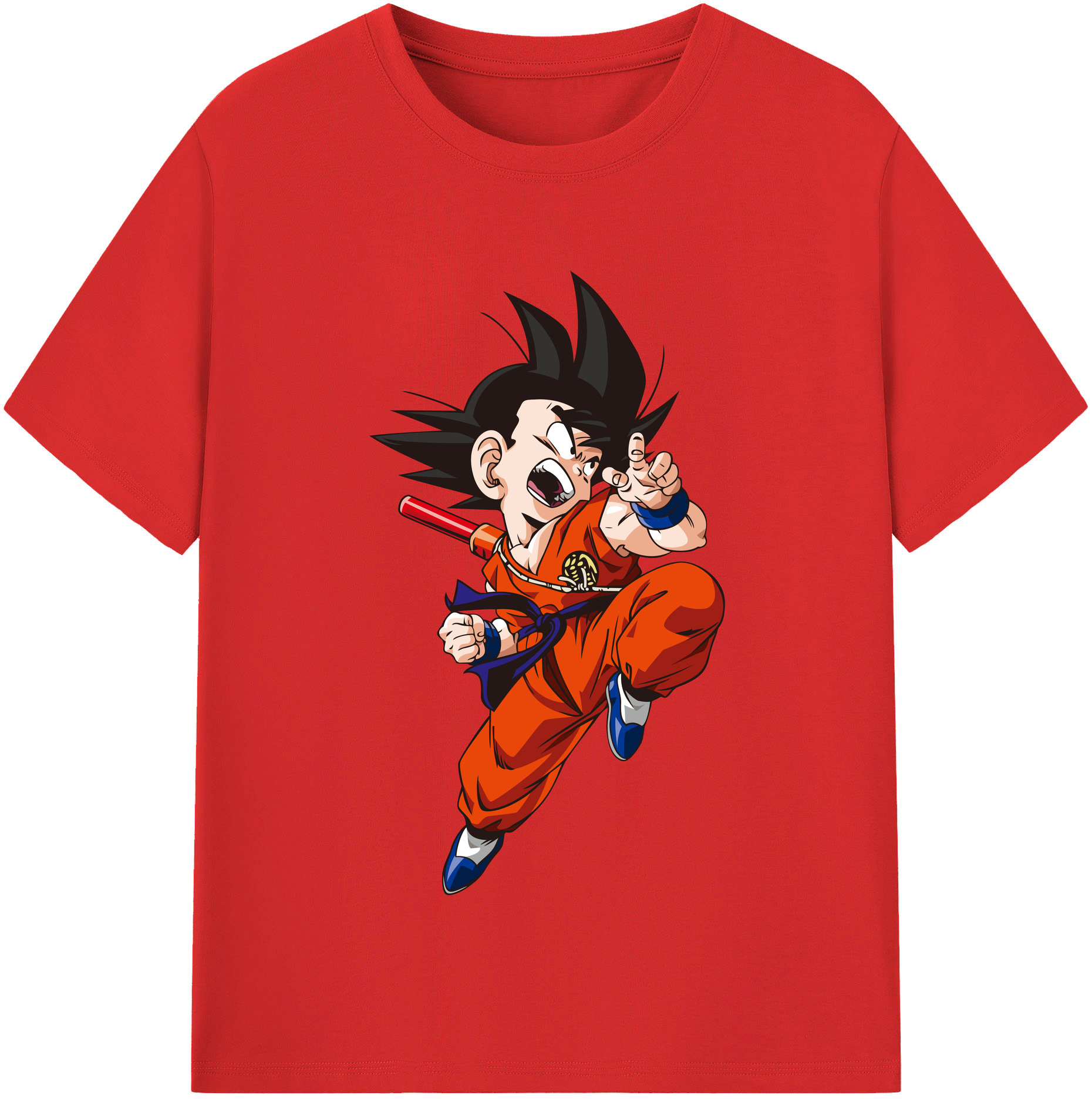 （画像用） ドラゴンボール 孫悟空（そん ごくう）Son Goku カカロット DRAGON BALL Kakarotto レディースカジュアルプリントTシャツ（綿100％）