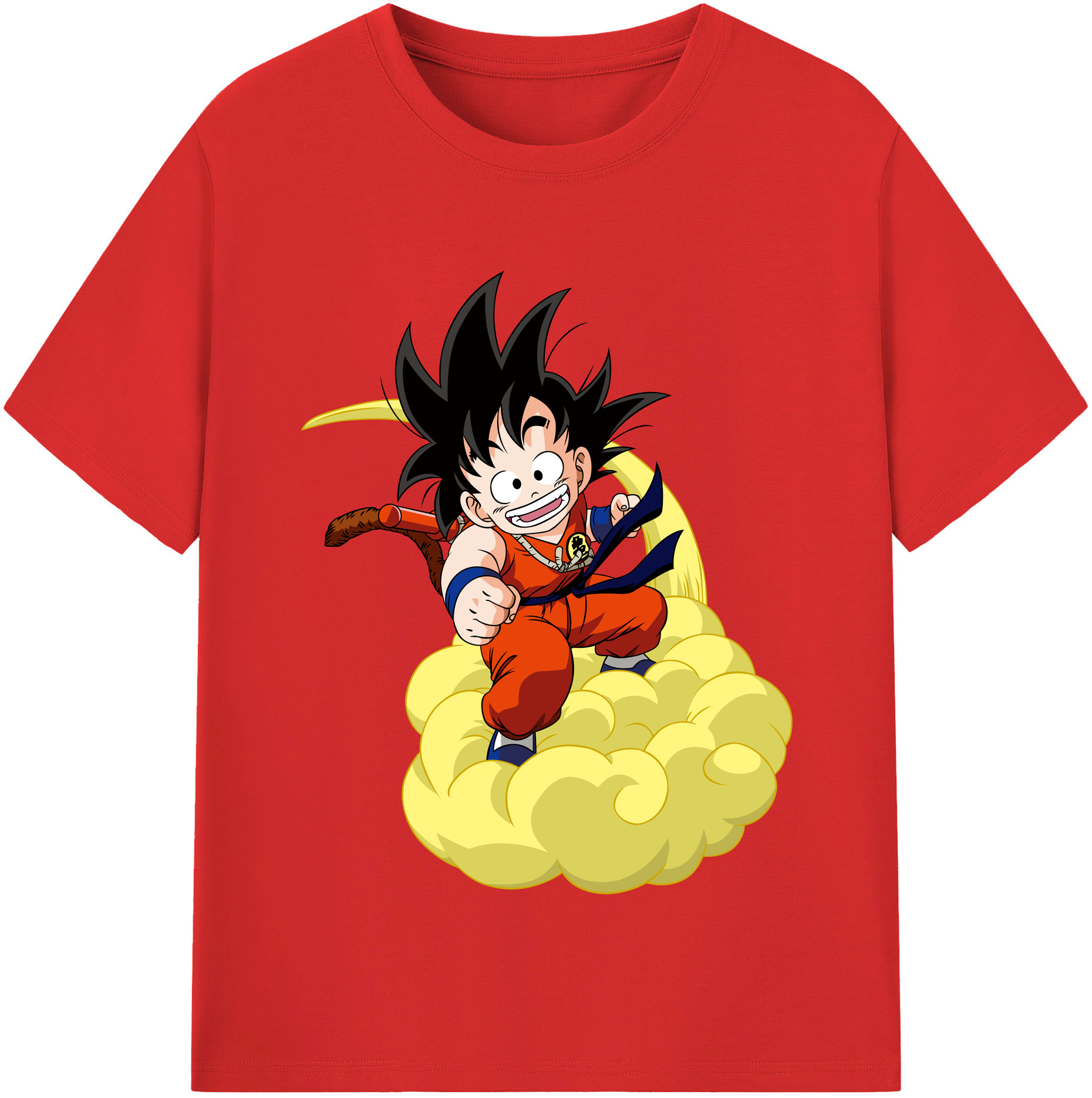 （画像用） ドラゴンボール 孫悟空（そん ごくう）Son Goku カカロット DRAGON BALL Kakarotto レディースカジュアルプリントTシャツ（綿100％）