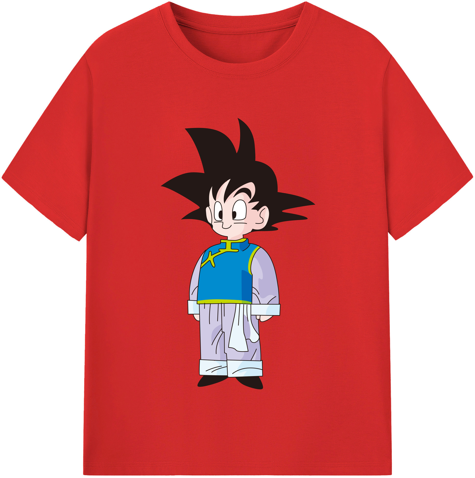（画像用） ドラゴンボール 孫悟空（そん ごくう）Son Goku カカロット DRAGON BALL Kakarotto レディースカジュアルプリントTシャツ（綿100％）