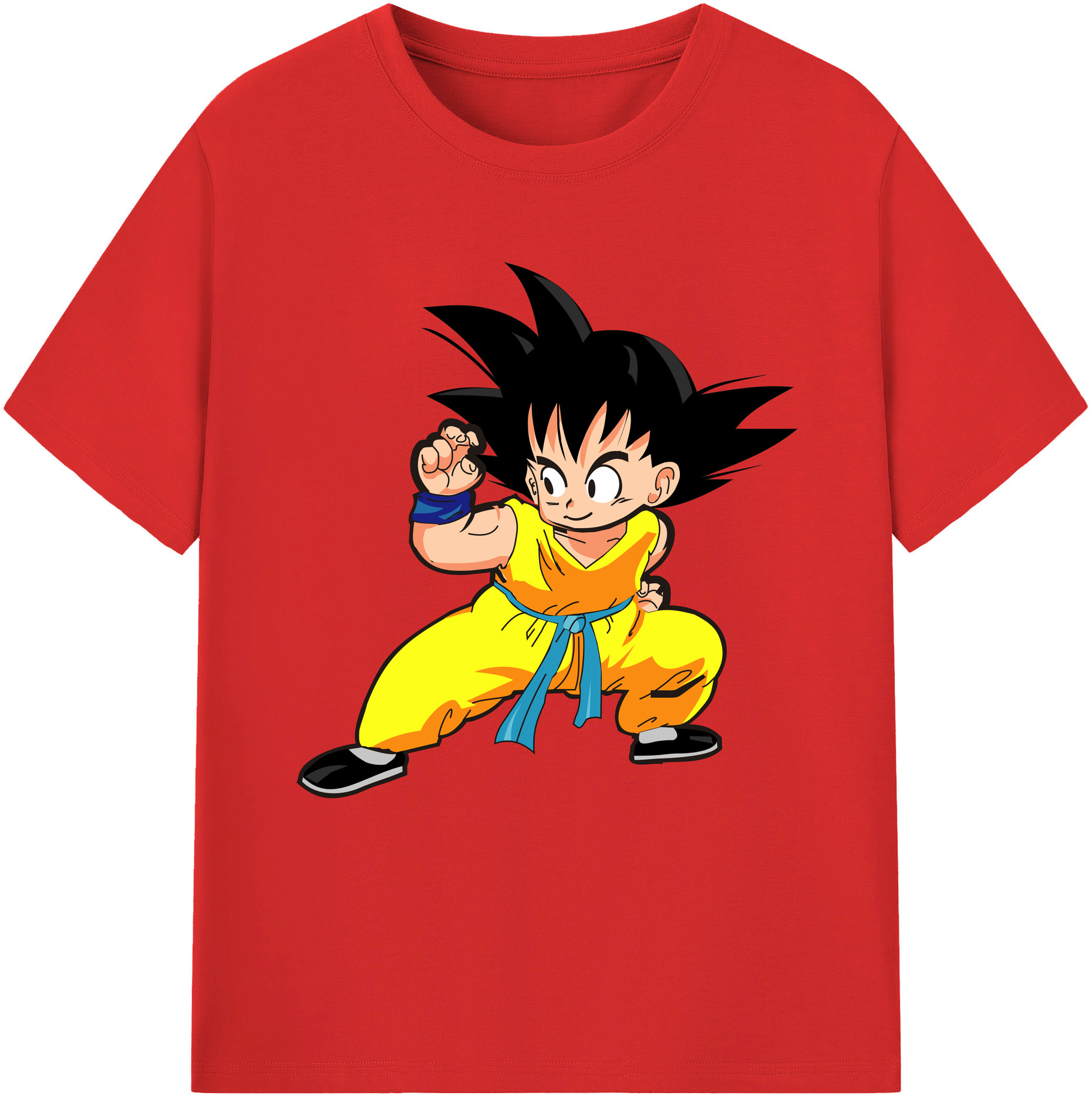 （画像用） ドラゴンボール 孫悟空（そん ごくう）Son Goku カカロット DRAGON BALL Kakarotto レディースカジュアルプリントTシャツ（綿100％）