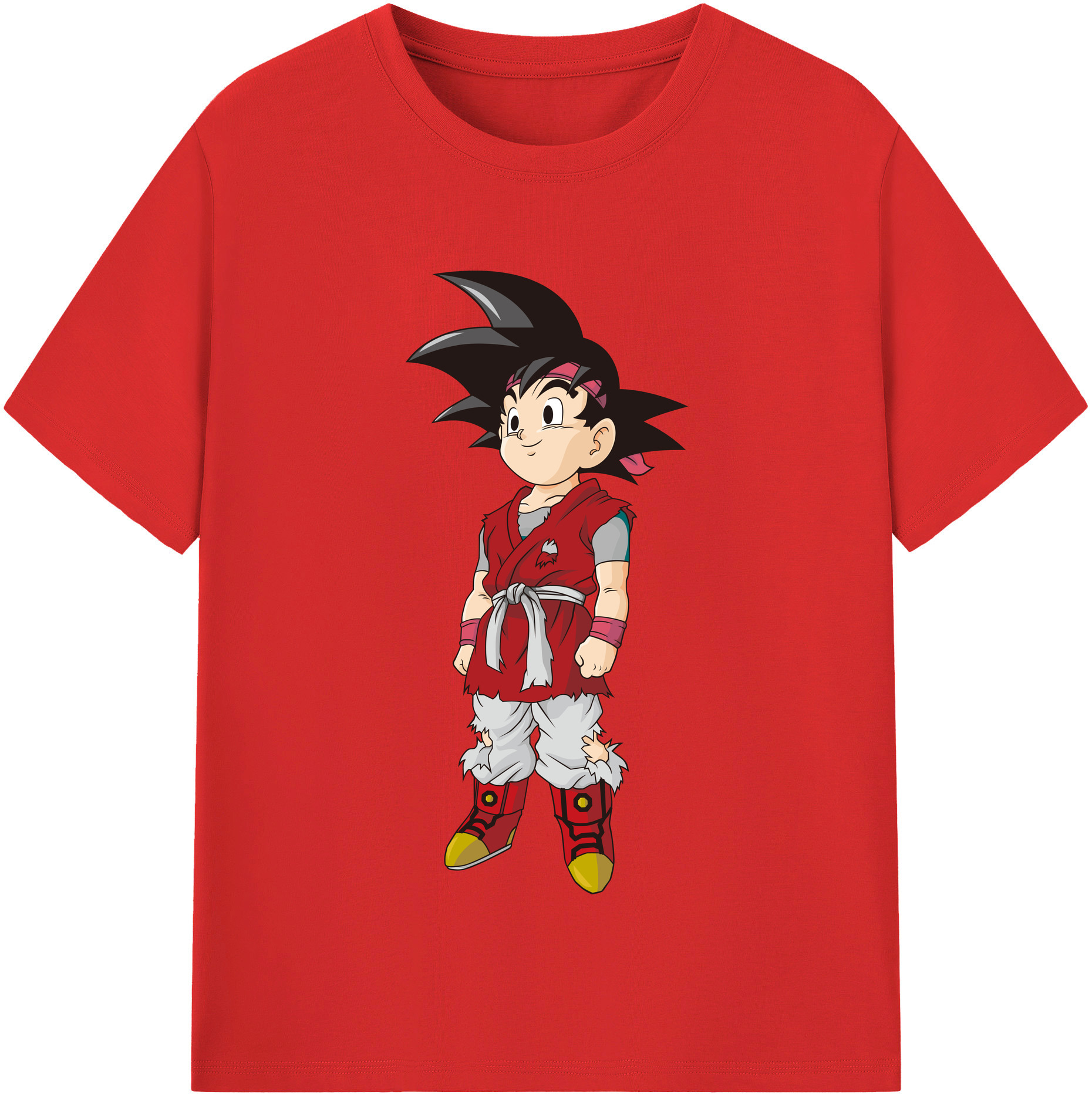 （画像用） ドラゴンボール 孫悟空（そん ごくう）Son Goku カカロット DRAGON BALL Kakarotto レディースカジュアルプリントTシャツ（綿100％）