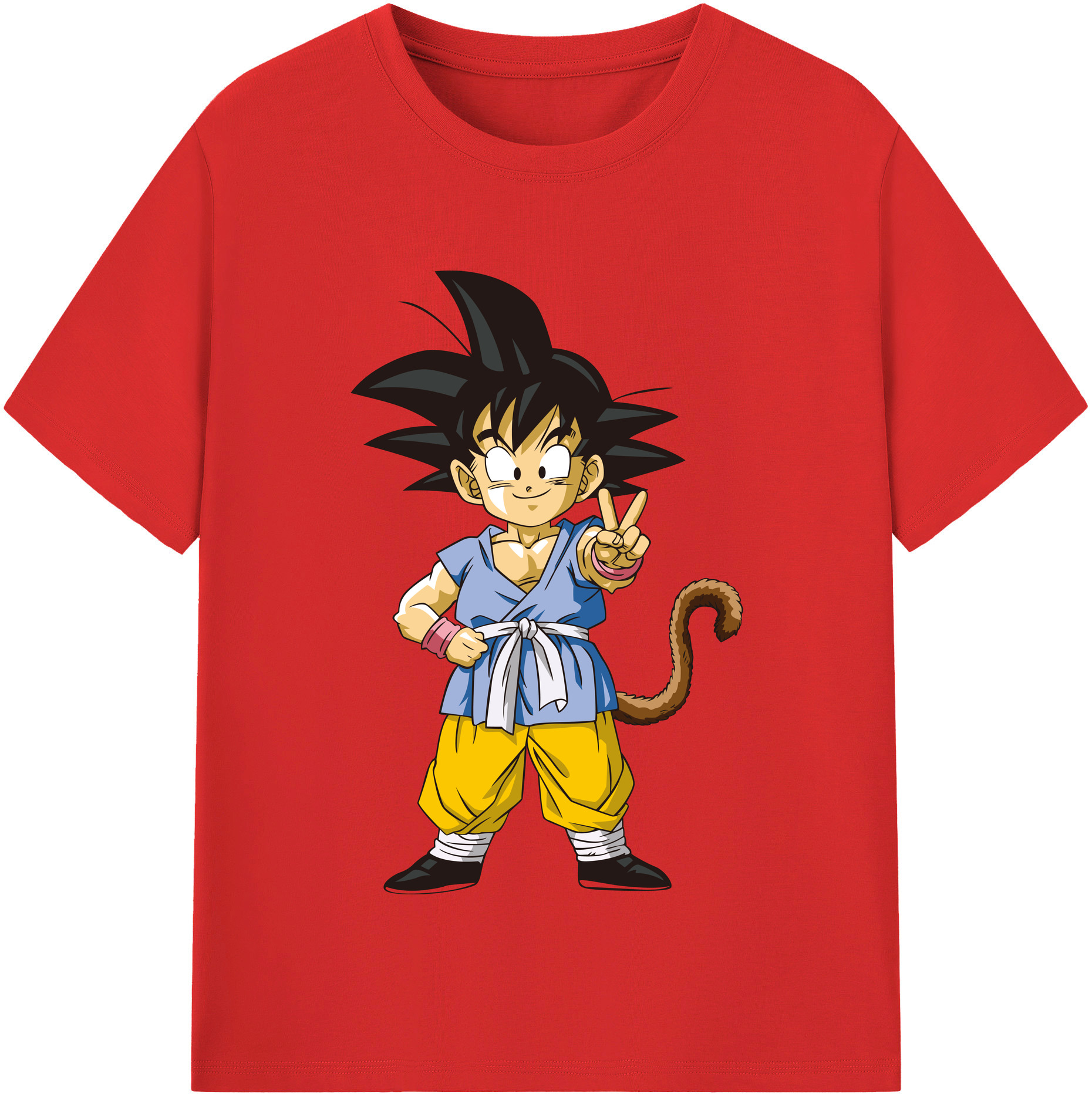 （画像用） ドラゴンボール 孫悟空（そん ごくう）Son Goku カカロット DRAGON BALL Kakarotto レディースカジュアルプリントTシャツ（綿100％）