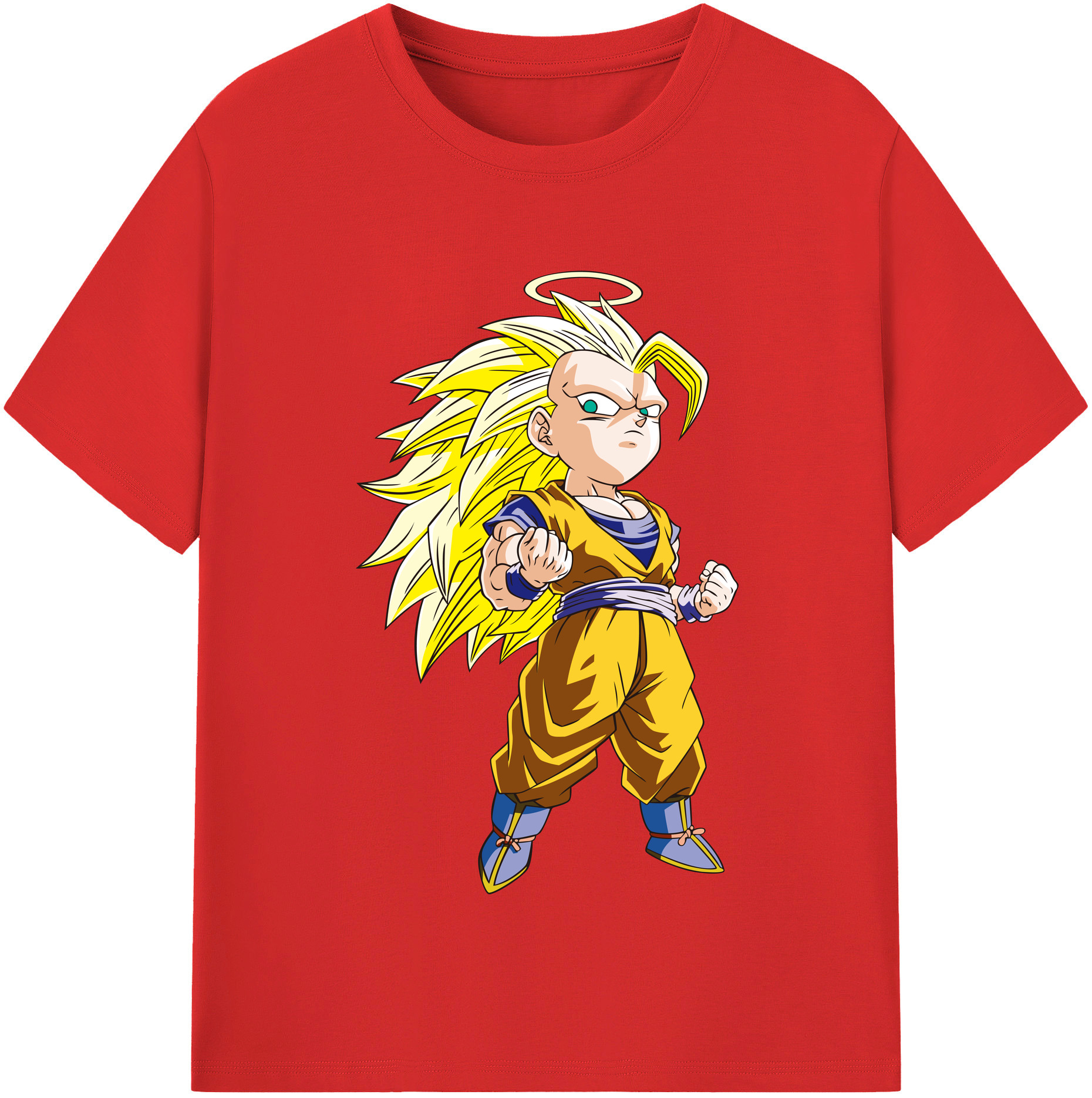 （画像用） ドラゴンボール 孫悟空（そん ごくう）Son Goku カカロット DRAGON BALL Kakarotto レディースカジュアルプリントTシャツ（綿100％）
