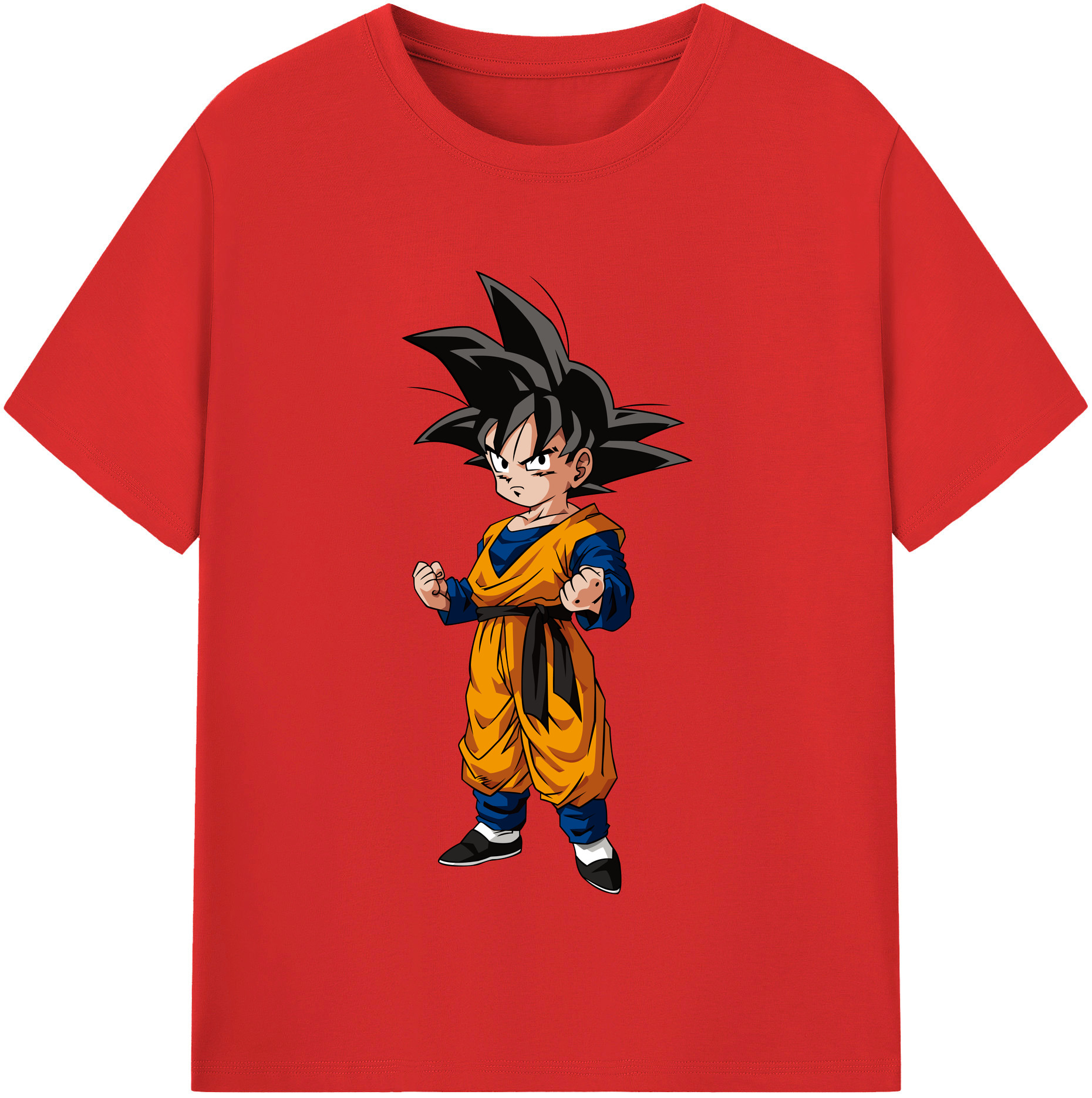 （画像用） ドラゴンボール 孫悟空（そん ごくう）Son Goku カカロット DRAGON BALL Kakarotto レディースカジュアルプリントTシャツ（綿100％）