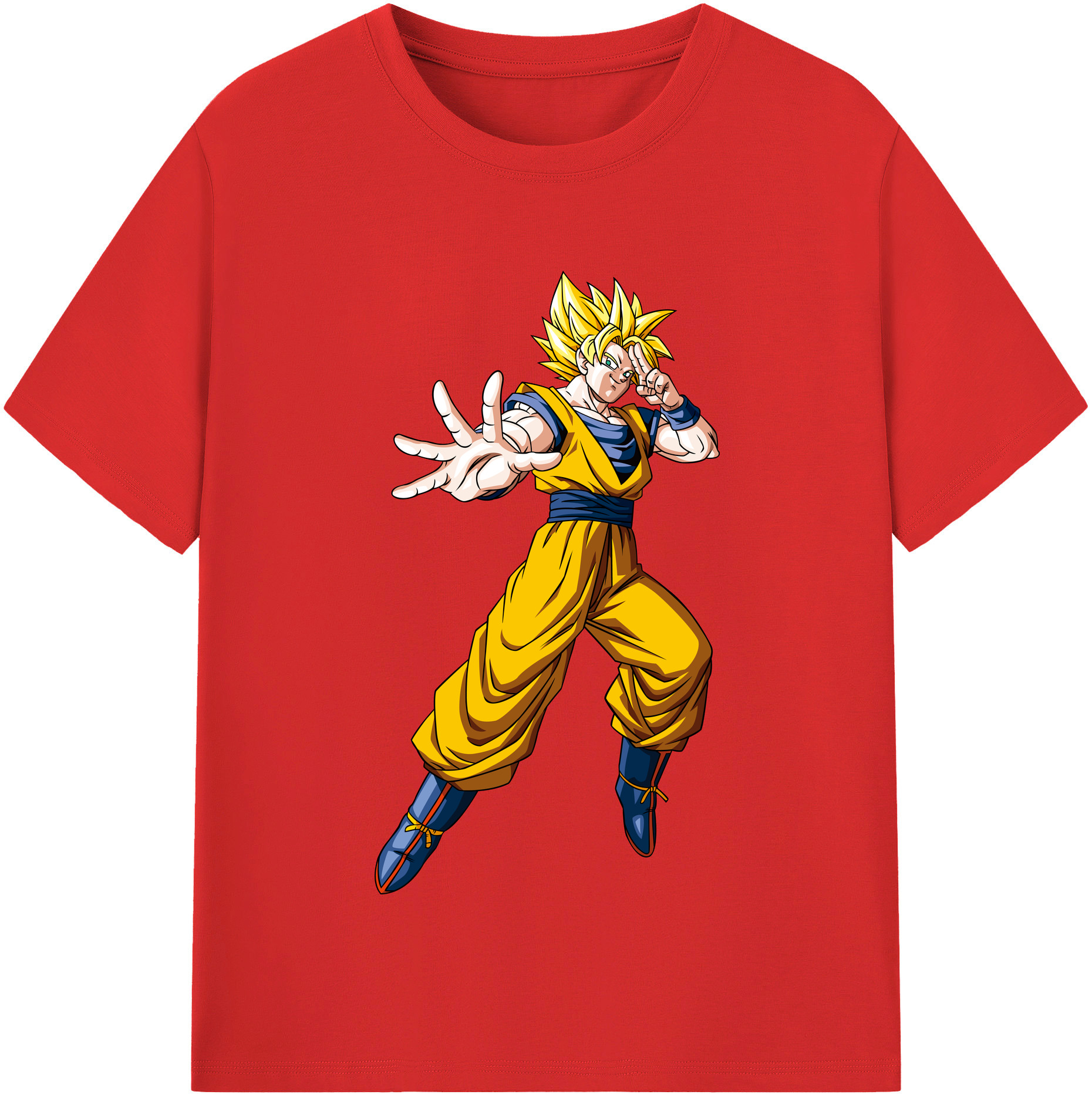 （画像用） ドラゴンボール 孫悟空（そん ごくう）Son Goku カカロット DRAGON BALL Kakarotto レディースカジュアルプリントTシャツ（綿100％）