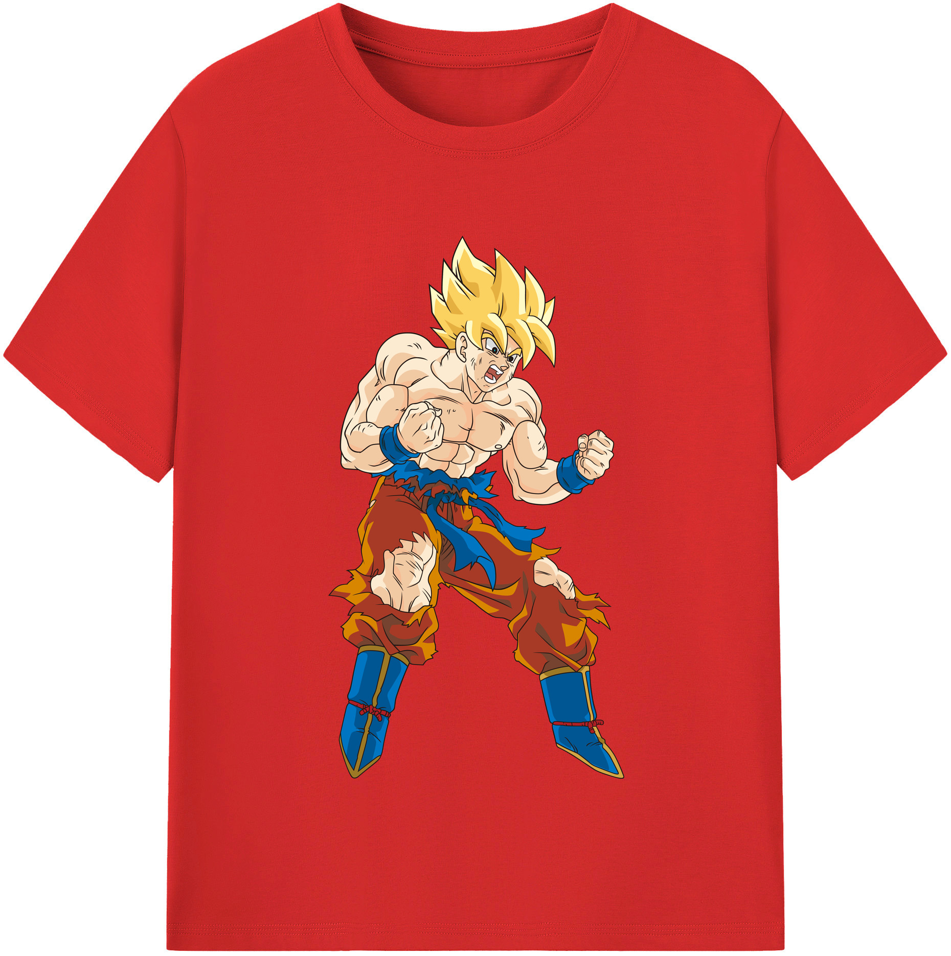 （画像用） ドラゴンボール 孫悟空（そん ごくう）Son Goku カカロット DRAGON BALL Kakarotto レディースカジュアルプリントTシャツ（綿100％）