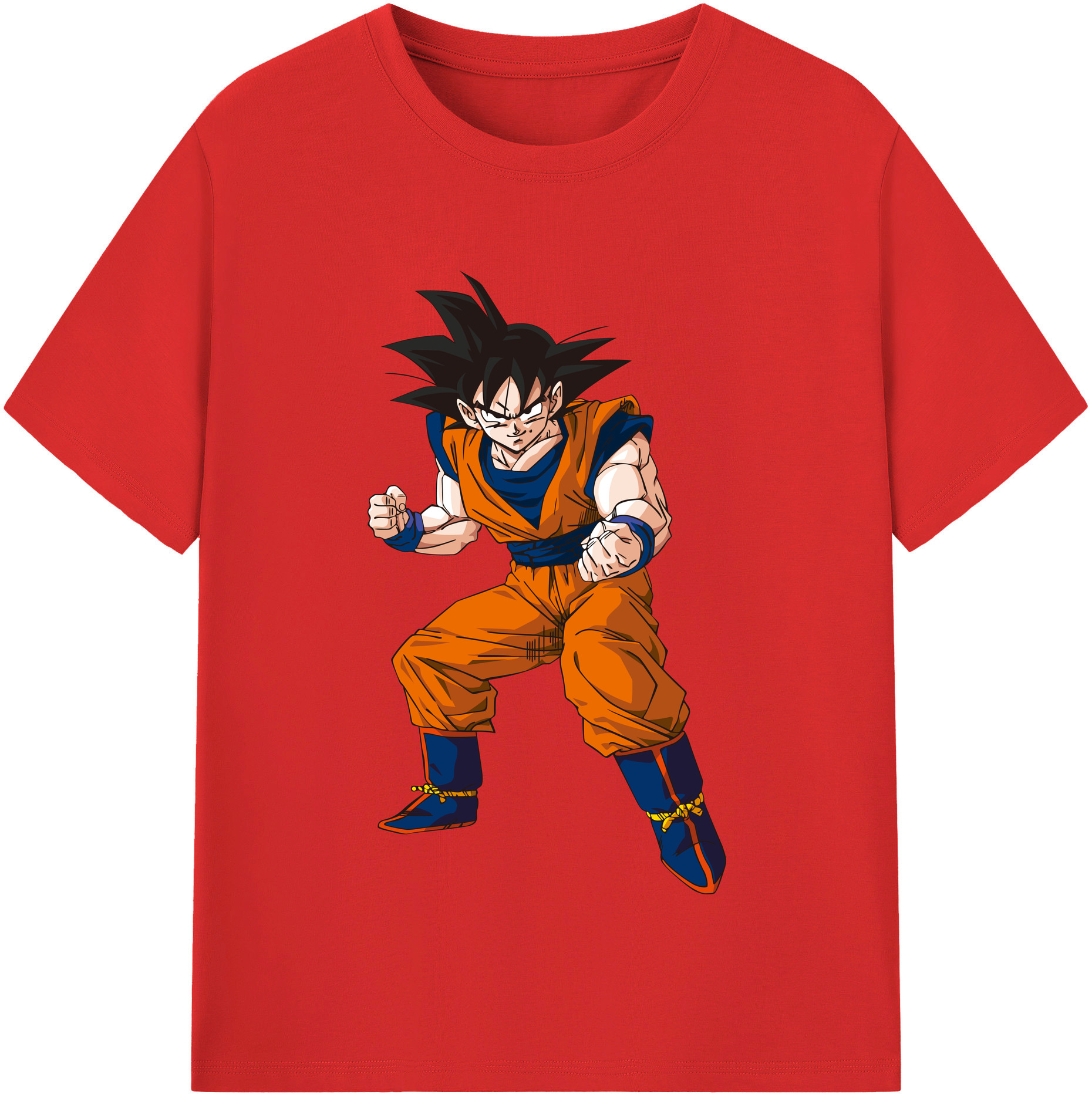 （画像用） ドラゴンボール 孫悟空（そん ごくう）Son Goku カカロット DRAGON BALL Kakarotto レディースカジュアルプリントTシャツ（綿100％）