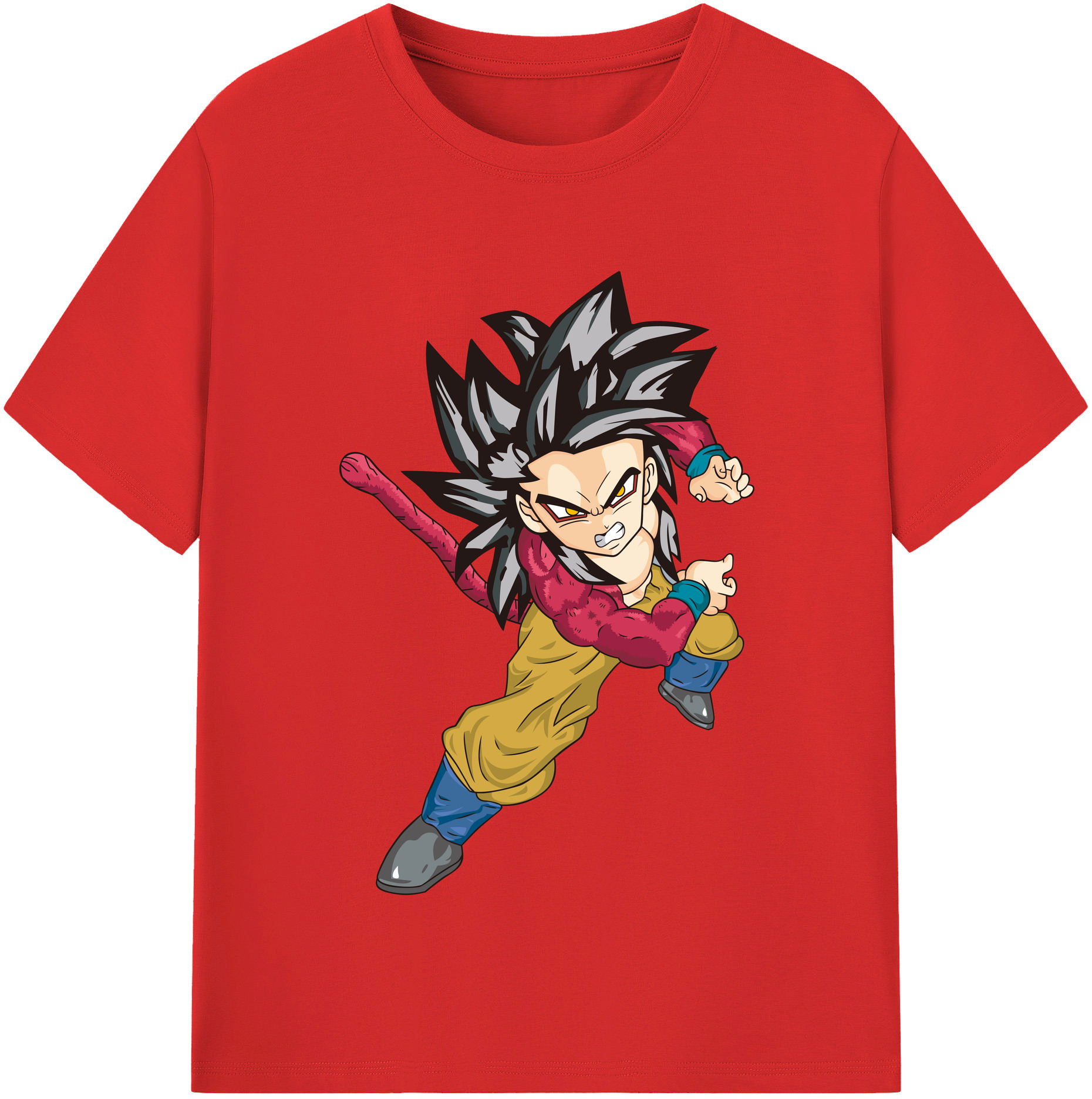 （画像用） ドラゴンボール 孫悟空（そん ごくう）Son Goku カカロット DRAGON BALL Kakarotto レディースカジュアルプリントTシャツ（綿100％）