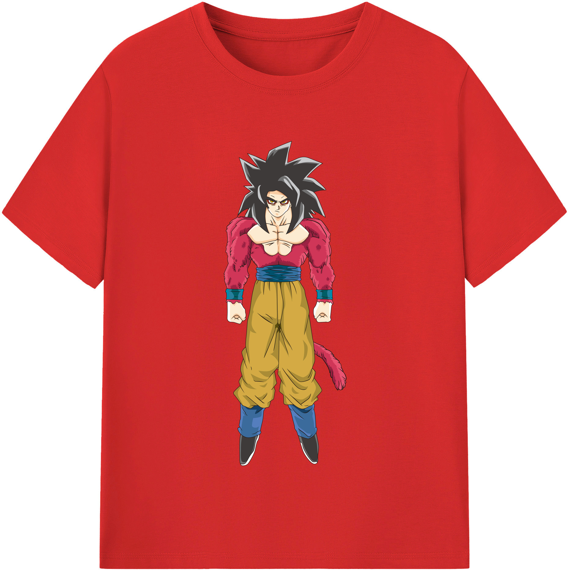 （画像用） ドラゴンボール 孫悟空（そん ごくう）Son Goku カカロット DRAGON BALL Kakarotto レディースカジュアルプリントTシャツ（綿100％）