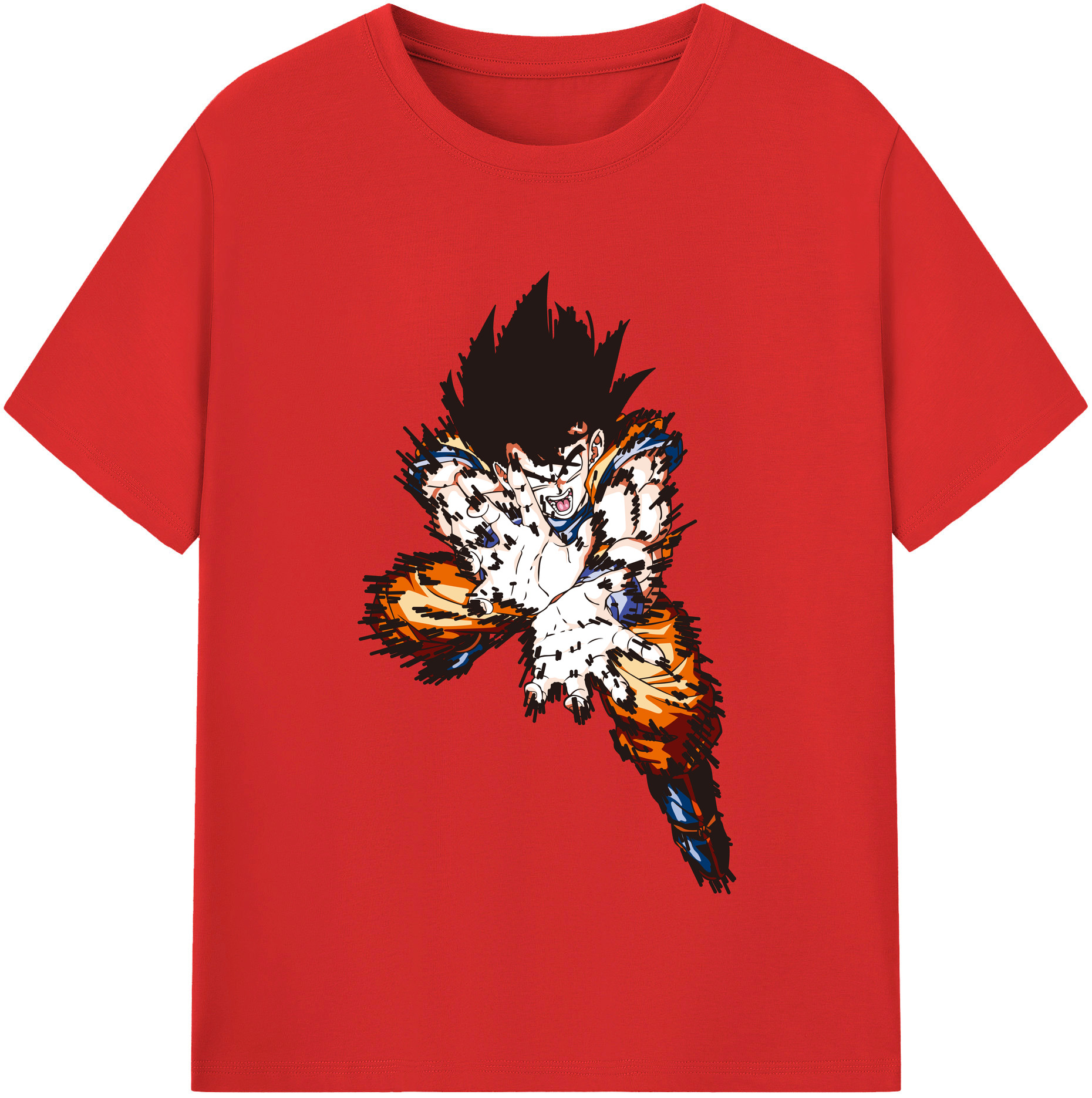 （画像用） ドラゴンボール 孫悟空（そん ごくう）Son Goku カカロット DRAGON BALL Kakarotto レディースカジュアルプリントTシャツ（綿100％）
