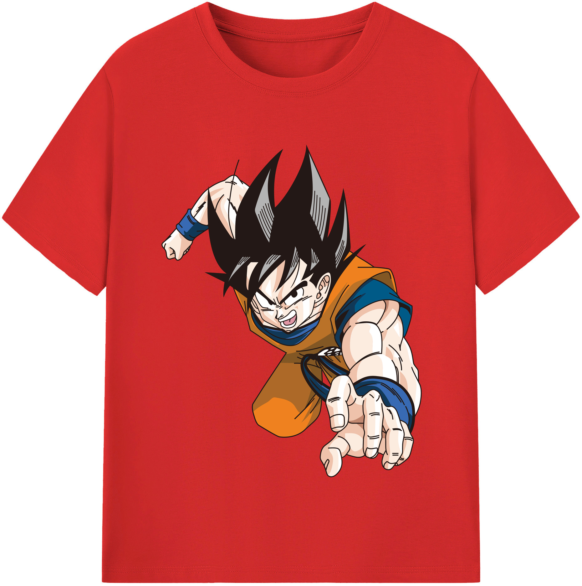 （画像用） ドラゴンボール 孫悟空（そん ごくう）Son Goku カカロット DRAGON BALL Kakarotto レディースカジュアルプリントTシャツ（綿100％）