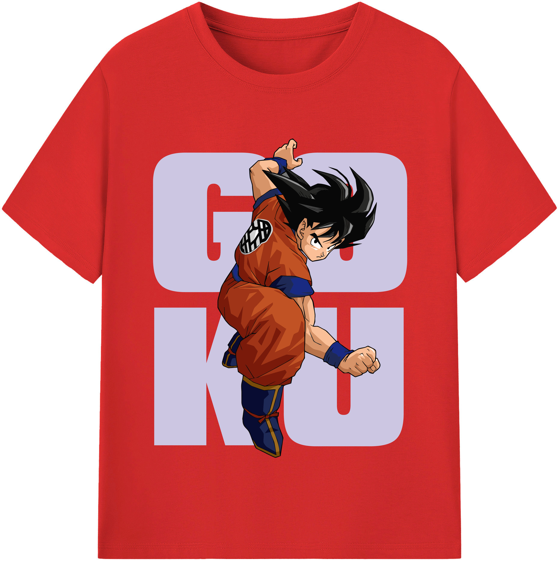 （画像用） ドラゴンボール 孫悟空（そん ごくう）Son Goku カカロット DRAGON BALL Kakarotto レディースカジュアルプリントTシャツ（綿100％）