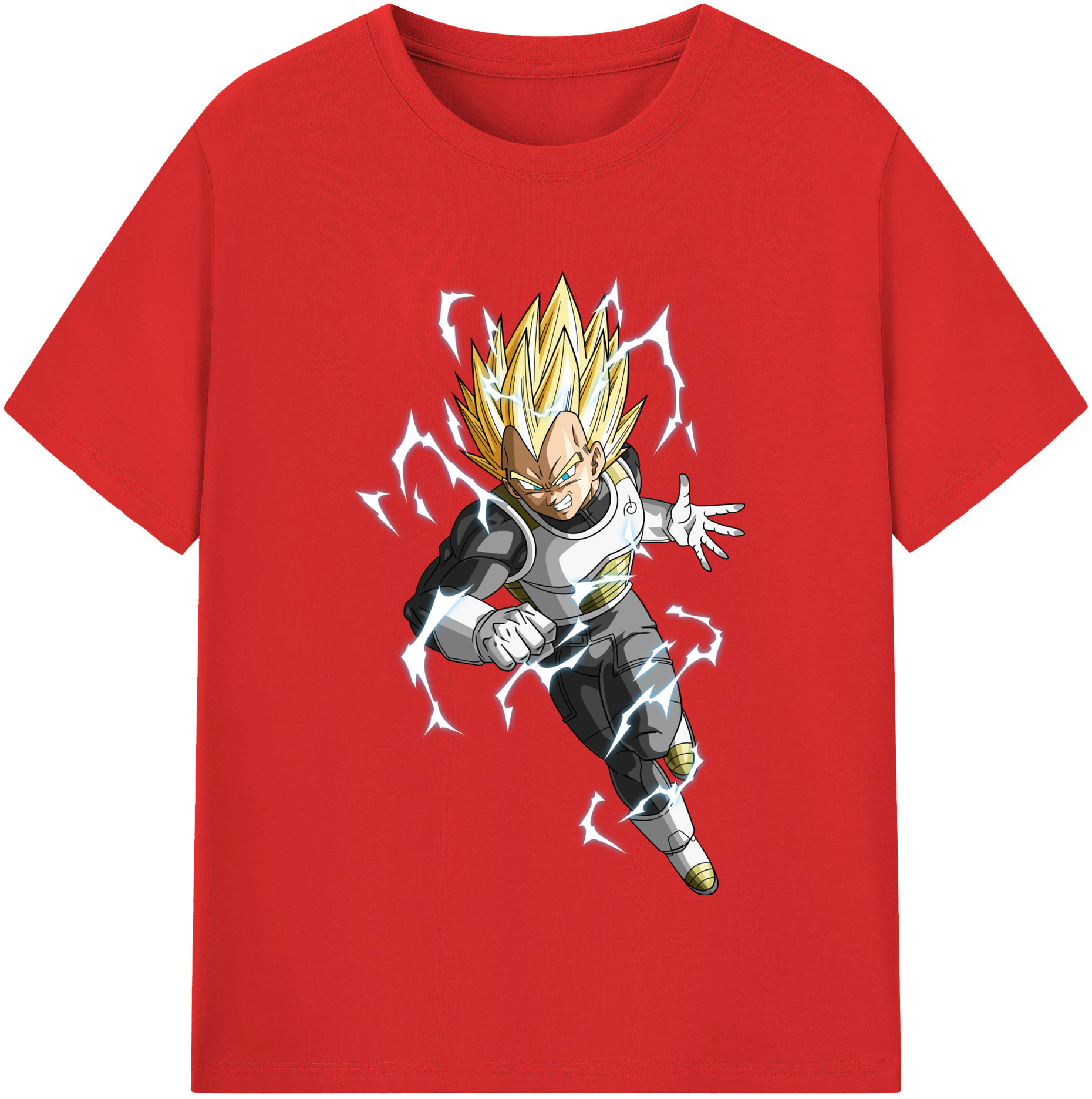 （画像用） ドラゴンボール ベジータ四世（Bejīta Yonsei）DRAGON BALL Vegeta IV レディースカジュアルプリントTシャツ（綿100％）