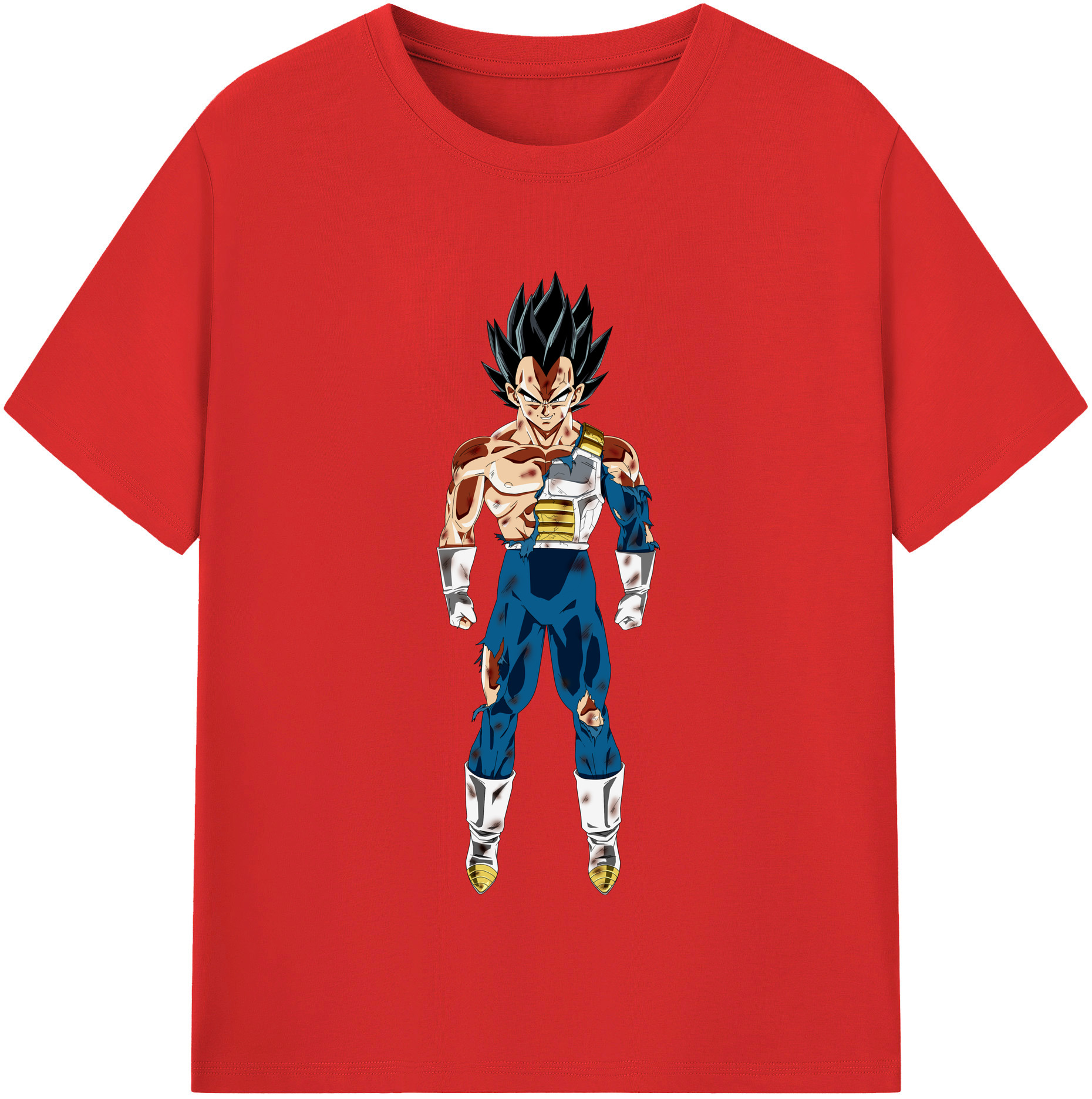 （画像用） ドラゴンボール ベジータ四世（Bejīta Yonsei）DRAGON BALL Vegeta IV レディースカジュアルプリントTシャツ（綿100％）