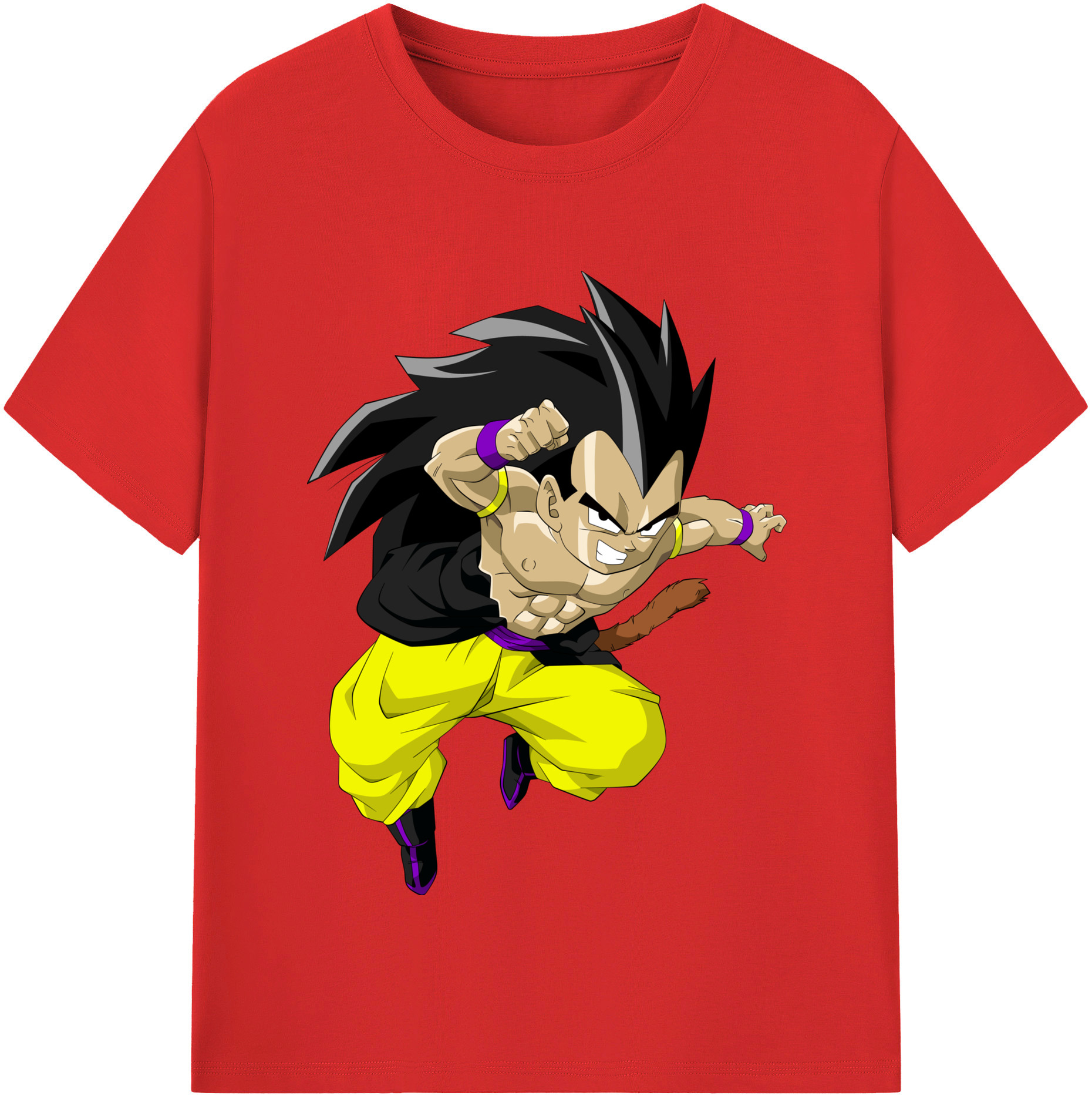 （画像用） ドラゴンボール ベジータ四世（Bejīta Yonsei）DRAGON BALL Vegeta IV レディースカジュアルプリントTシャツ（綿100％）