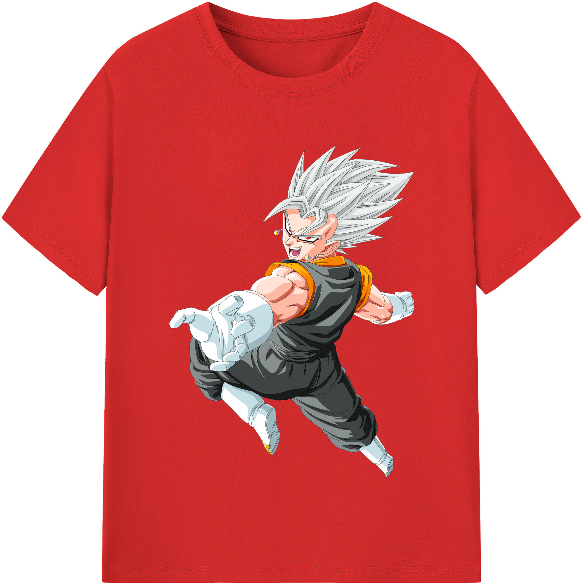 （画像用） ドラゴンボール ベジータ四世（Bejīta Yonsei）DRAGON BALL Vegeta IV レディースカジュアルプリントTシャツ（綿100％）