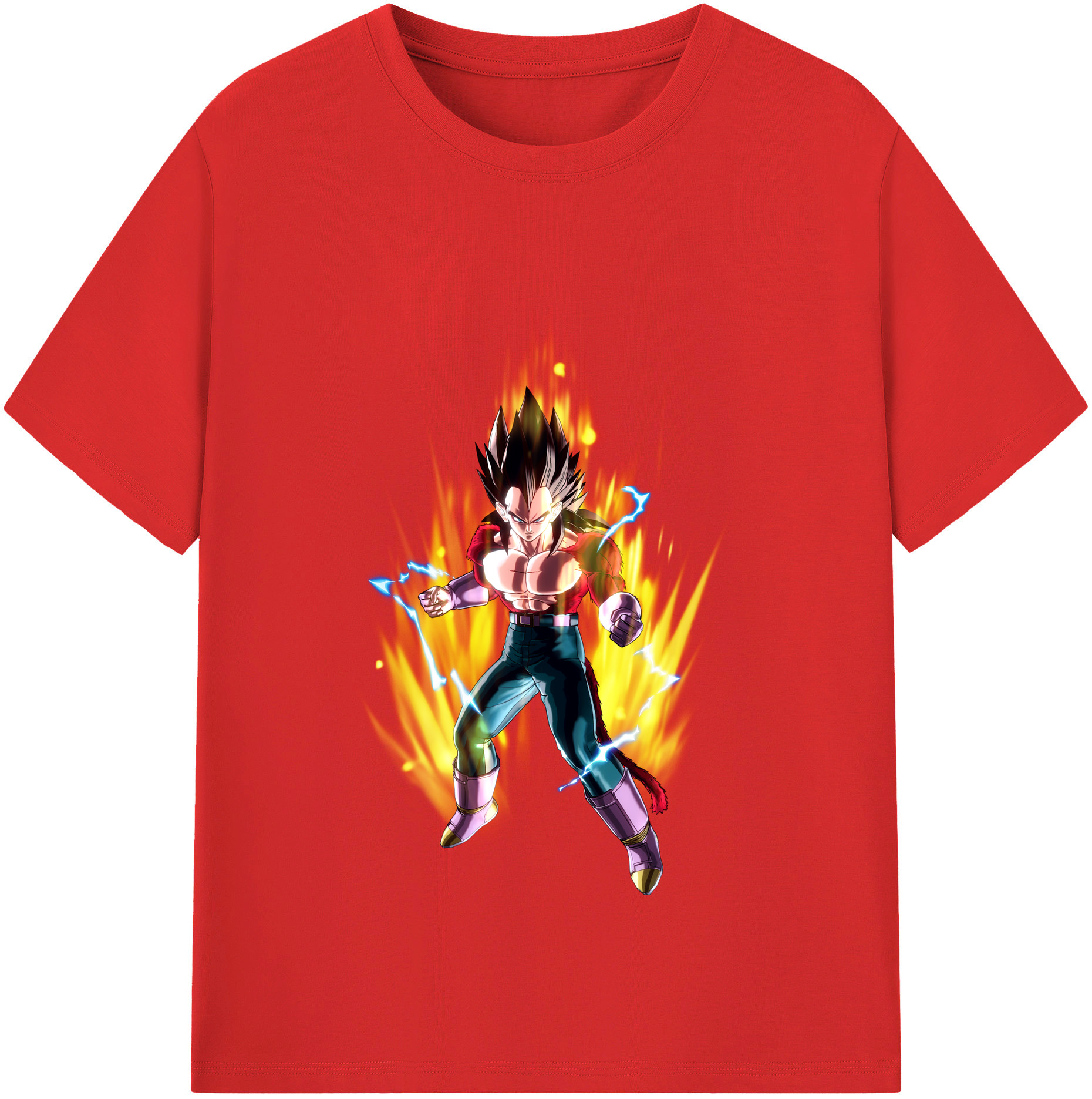 （画像用） ドラゴンボール ベジータ四世（Bejīta Yonsei）DRAGON BALL Vegeta IV レディースカジュアルプリントTシャツ（綿100％）