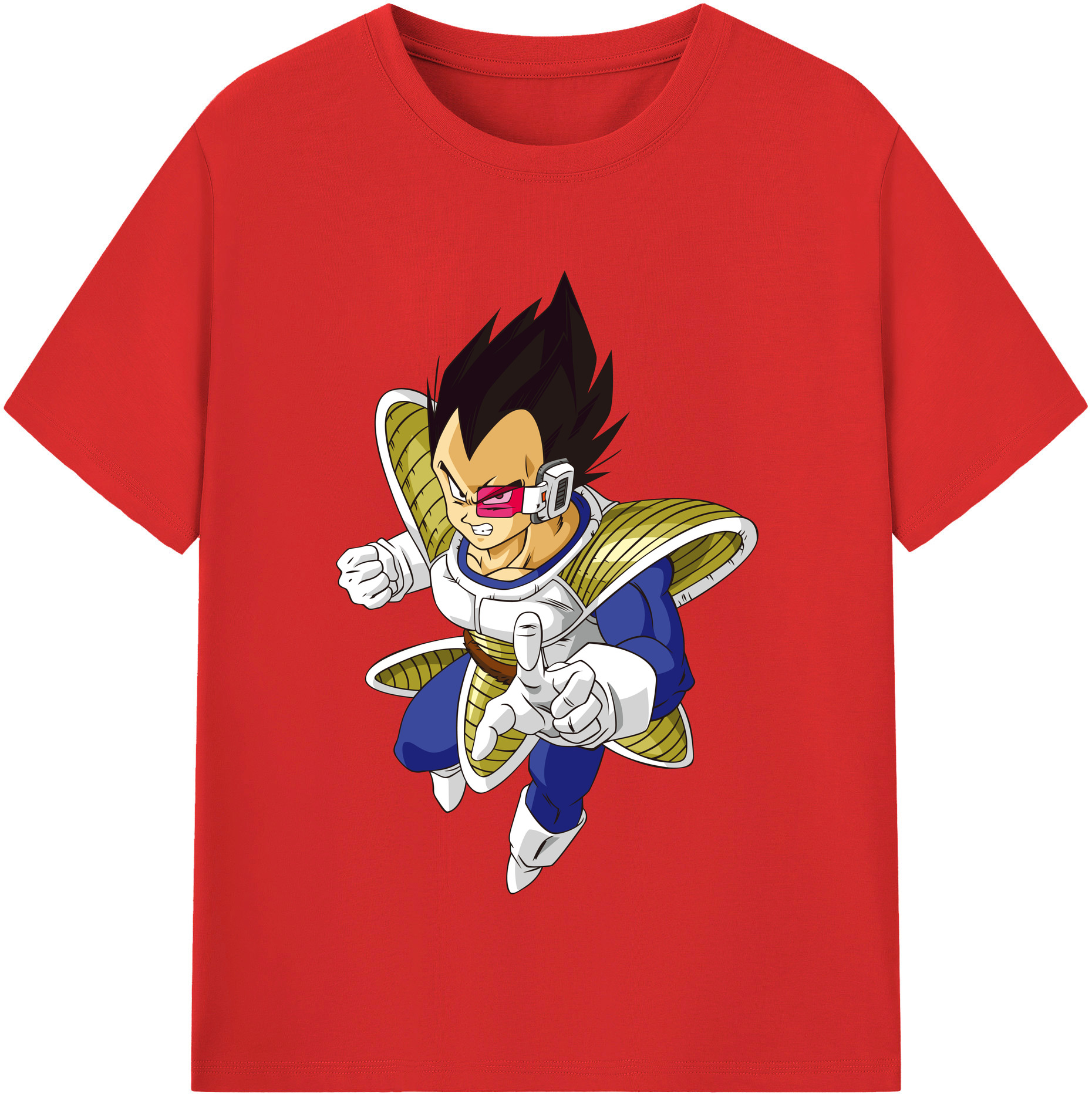 （画像用） ドラゴンボール ベジータ四世（Bejīta Yonsei）DRAGON BALL Vegeta IV レディースカジュアルプリントTシャツ（綿100％）