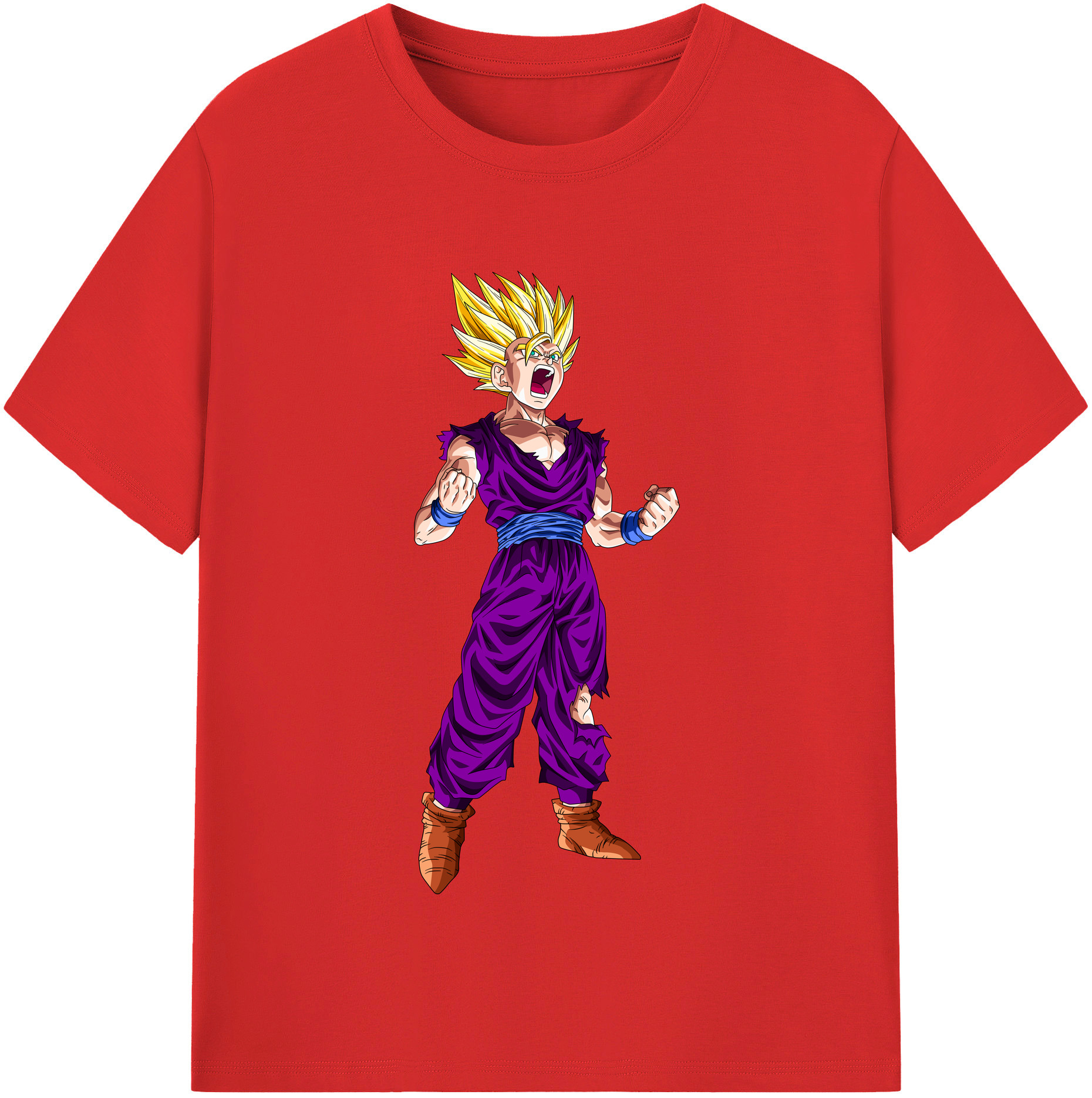 （画像用） ドラゴンボール 孫 悟飯（そんごはん）DRAGON BALL Son Gohan レディースカジュアルプリントTシャツ（綿100％）