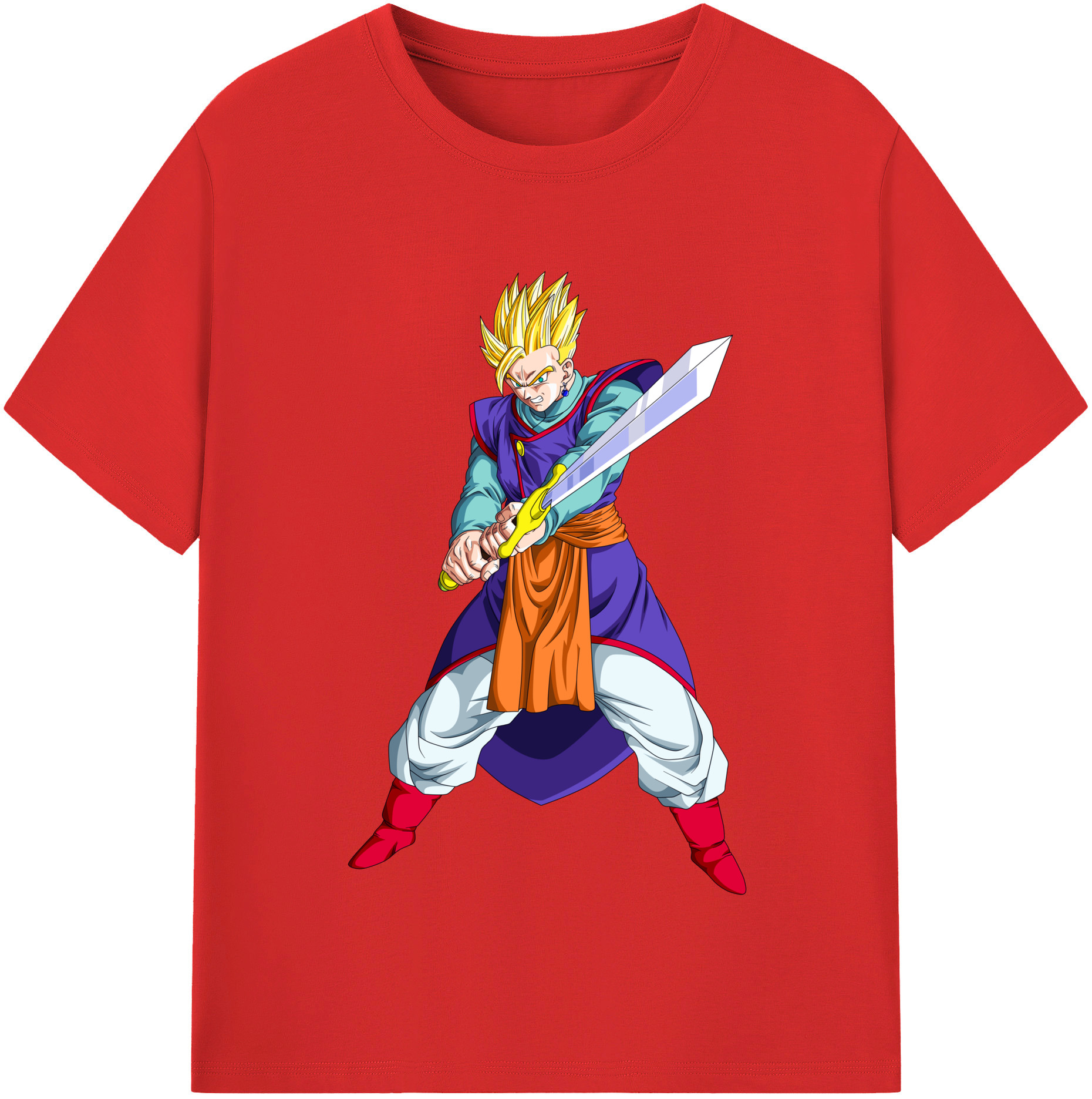 （画像用） ドラゴンボール 孫 悟飯（そんごはん）DRAGON BALL Son Gohan レディースカジュアルプリントTシャツ（綿100％）