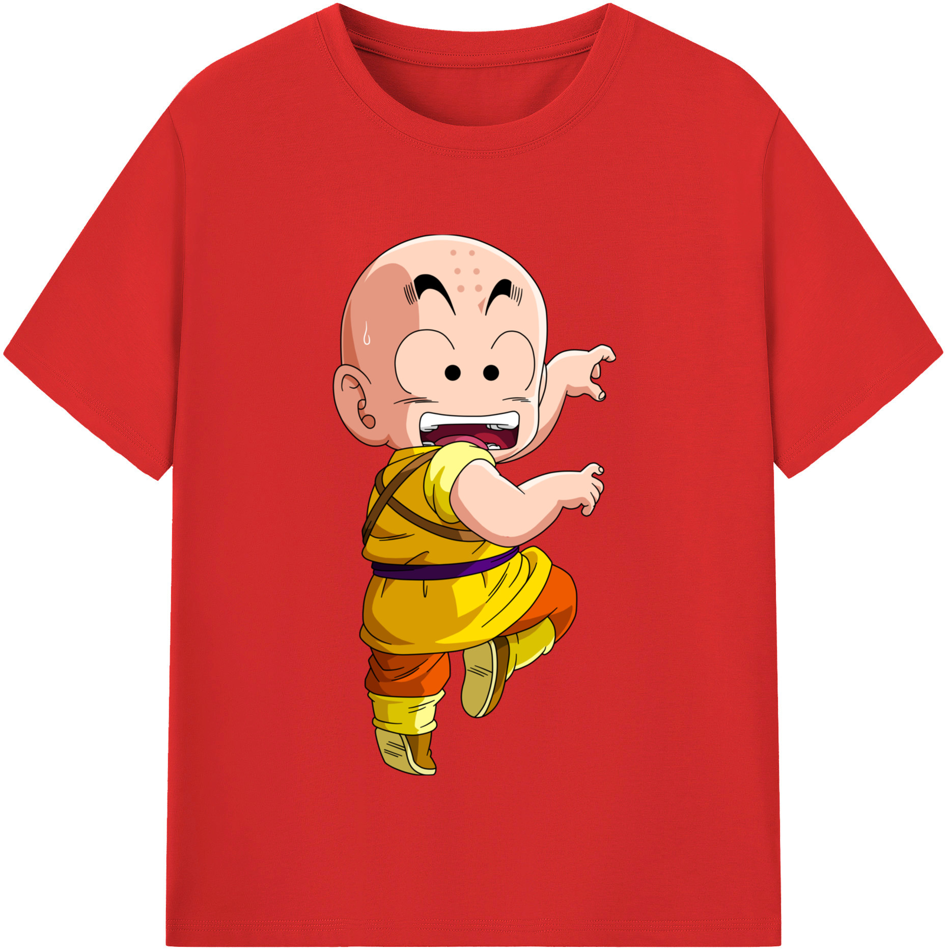 （画像用） ドラゴンボール クリリン DRAGON BALL krillin レディースカジュアルプリントTシャツ（綿100％）