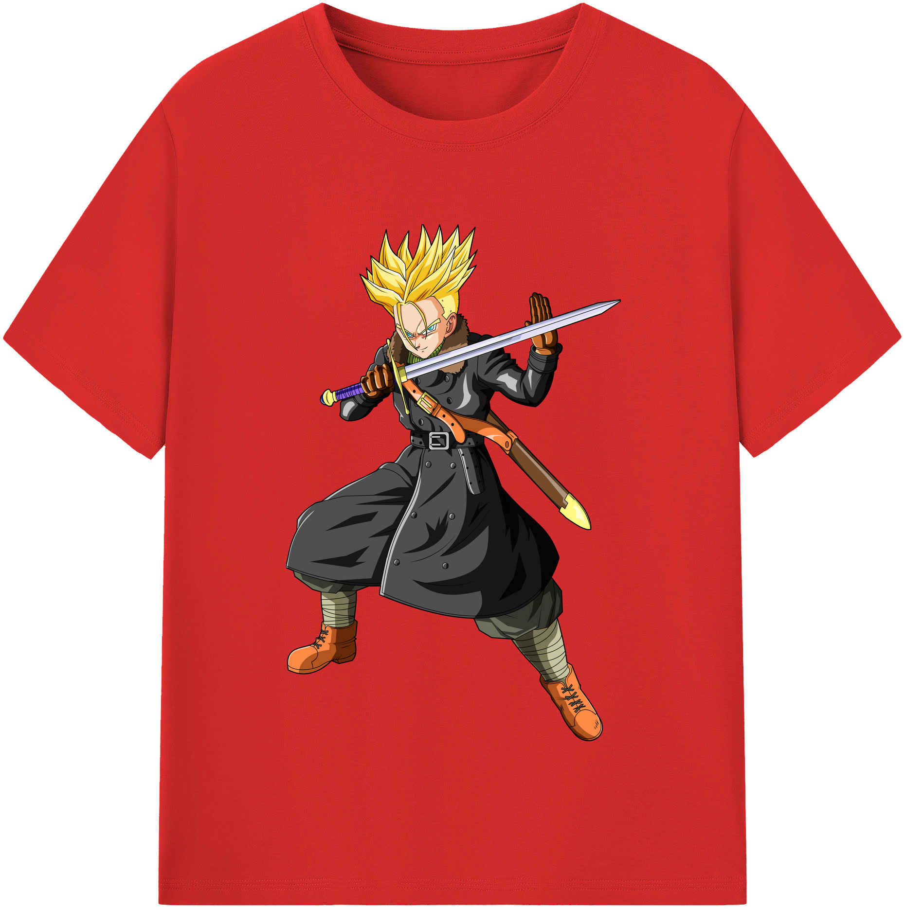 （画像用） ドラゴンボール トランクス（Torankusu）DRAGON BALL Trunks レディースカジュアルプリントTシャツ（綿100％）