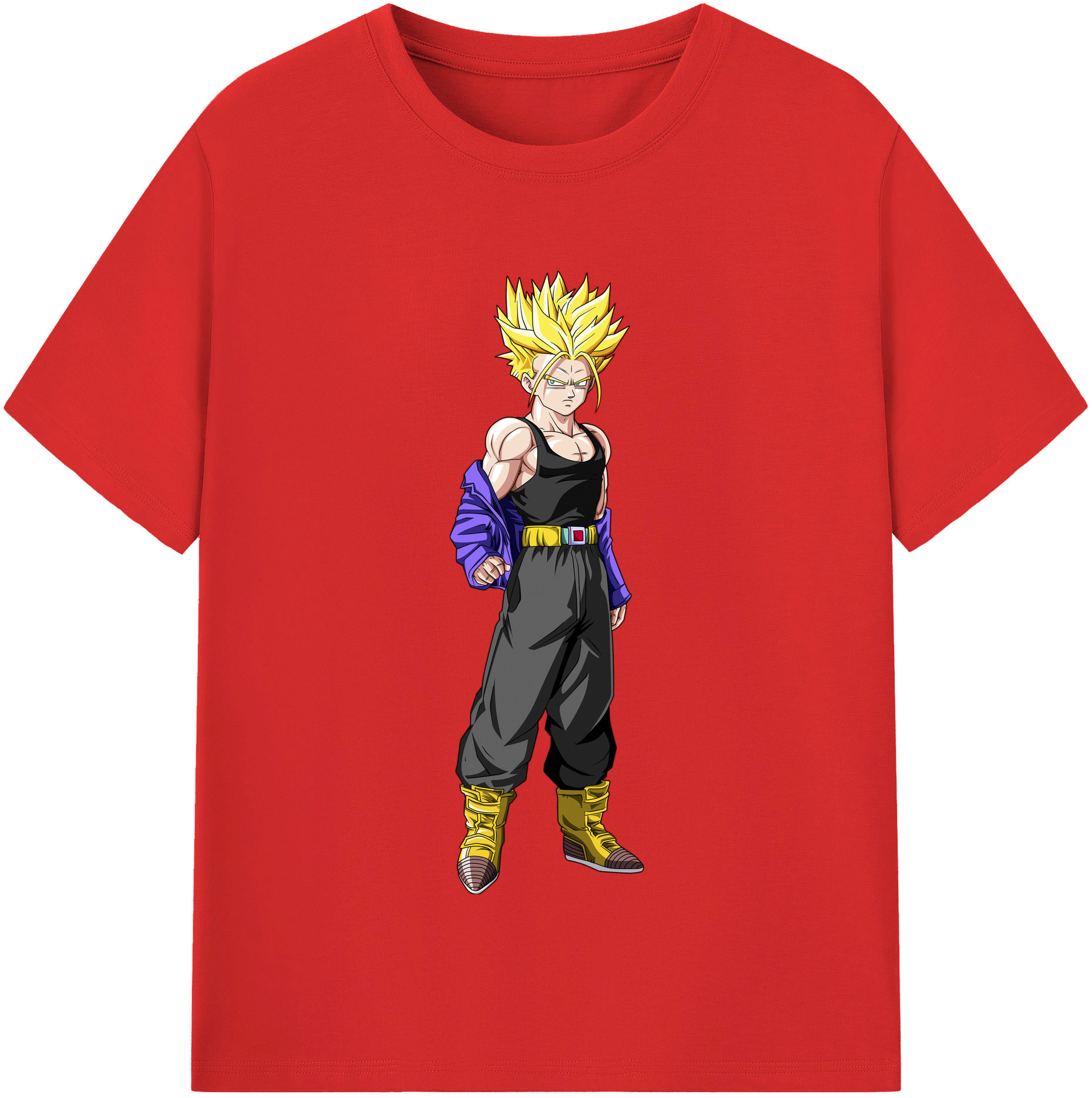 （画像用） ドラゴンボール トランクス（Torankusu）DRAGON BALL Trunks レディースカジュアルプリントTシャツ（綿100％）