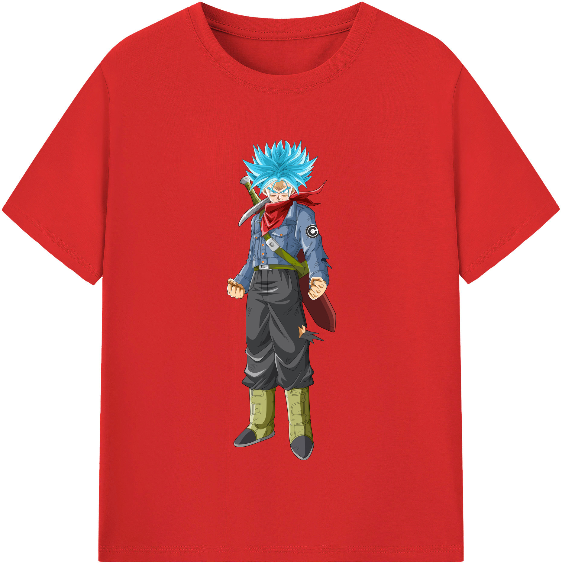 （画像用） ドラゴンボール トランクス（Torankusu）DRAGON BALL Trunks レディースカジュアルプリントTシャツ（綿100％）
