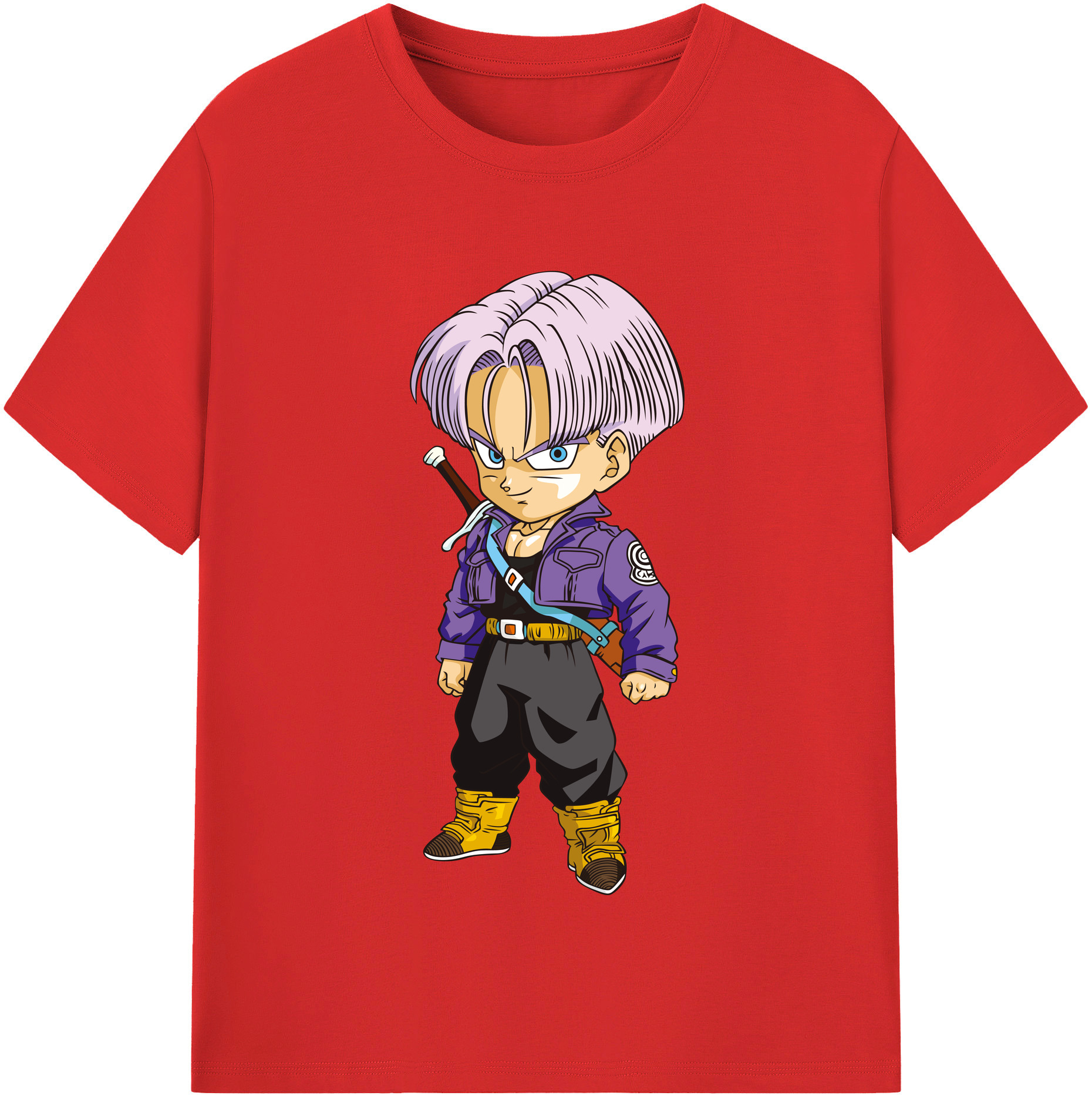 （画像用） ドラゴンボール トランクス（Torankusu）DRAGON BALL Trunks レディースカジュアルプリントTシャツ（綿100％）
