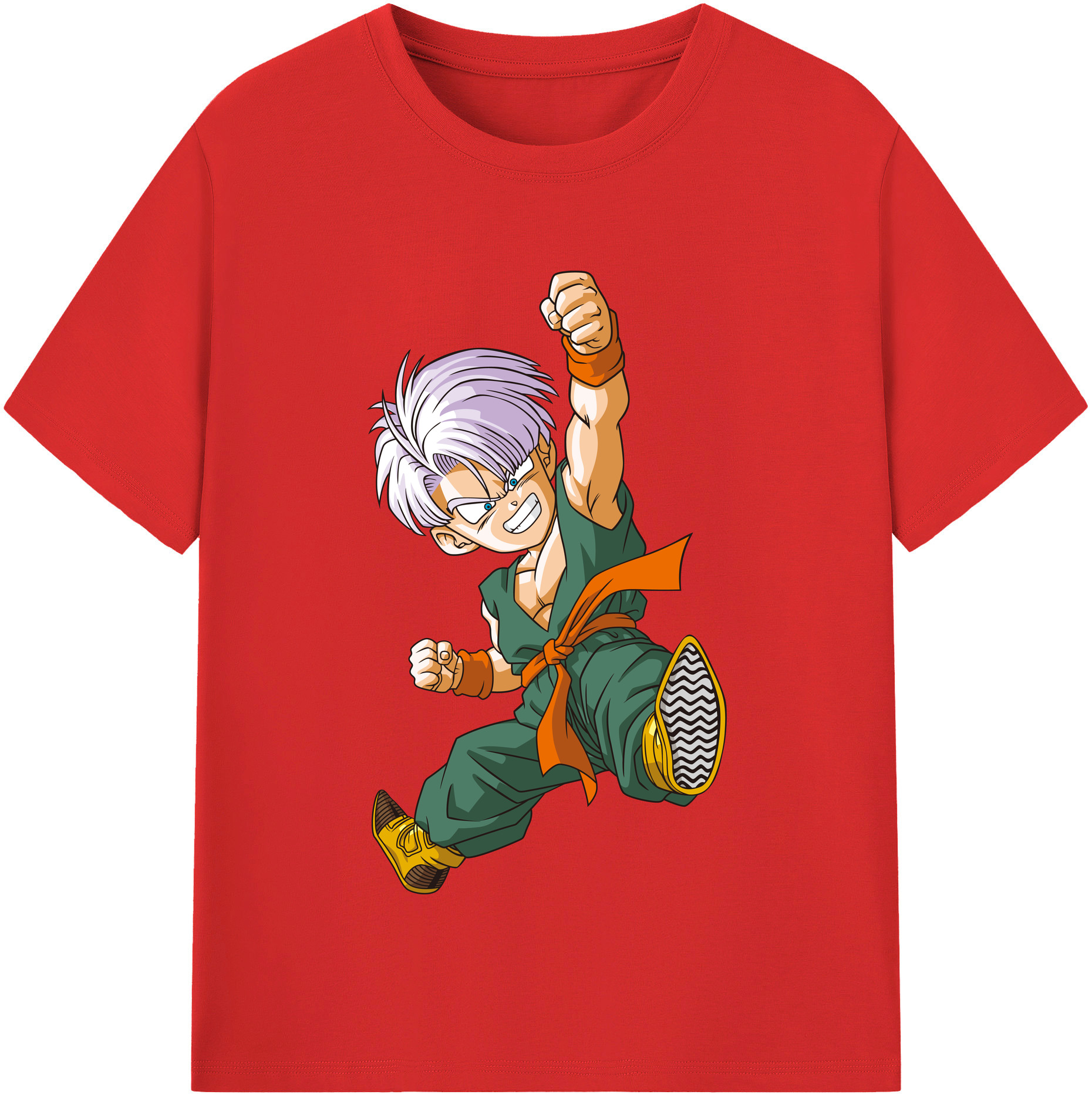 （画像用） ドラゴンボール トランクス（Torankusu）DRAGON BALL Trunks レディースカジュアルプリントTシャツ（綿100％）