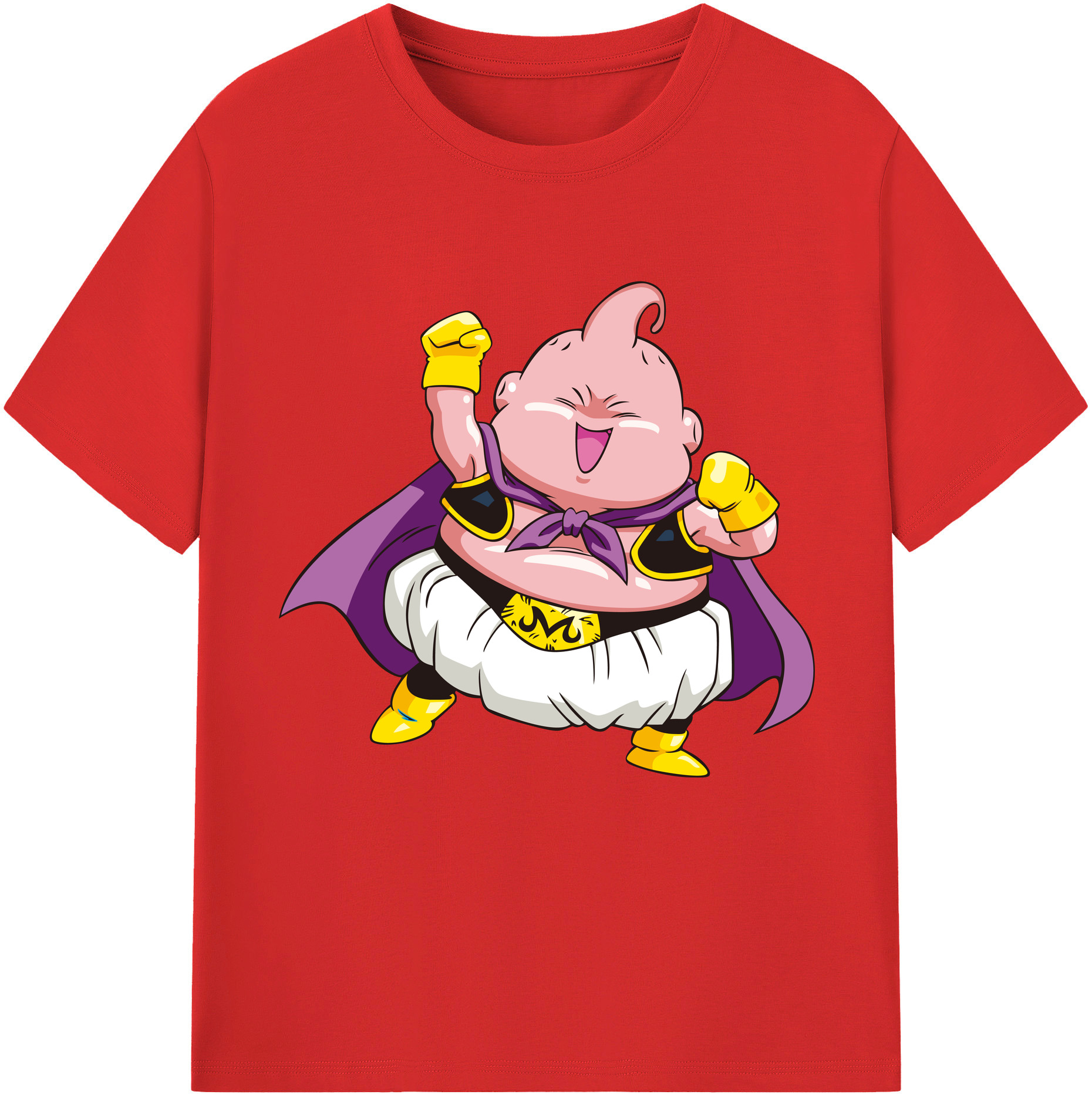 （画像用） ドラゴンボール 魔人ブウ DRAGON BALL Majin Buu レディースカジュアルプリントTシャツ（綿100％）